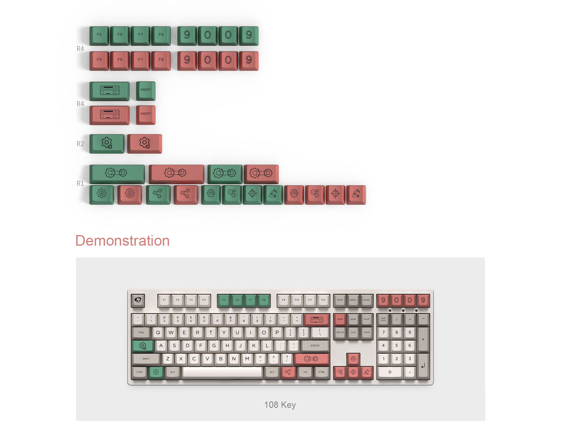 Akko 9009 Dye-Sub Keycap Set(116-Key)