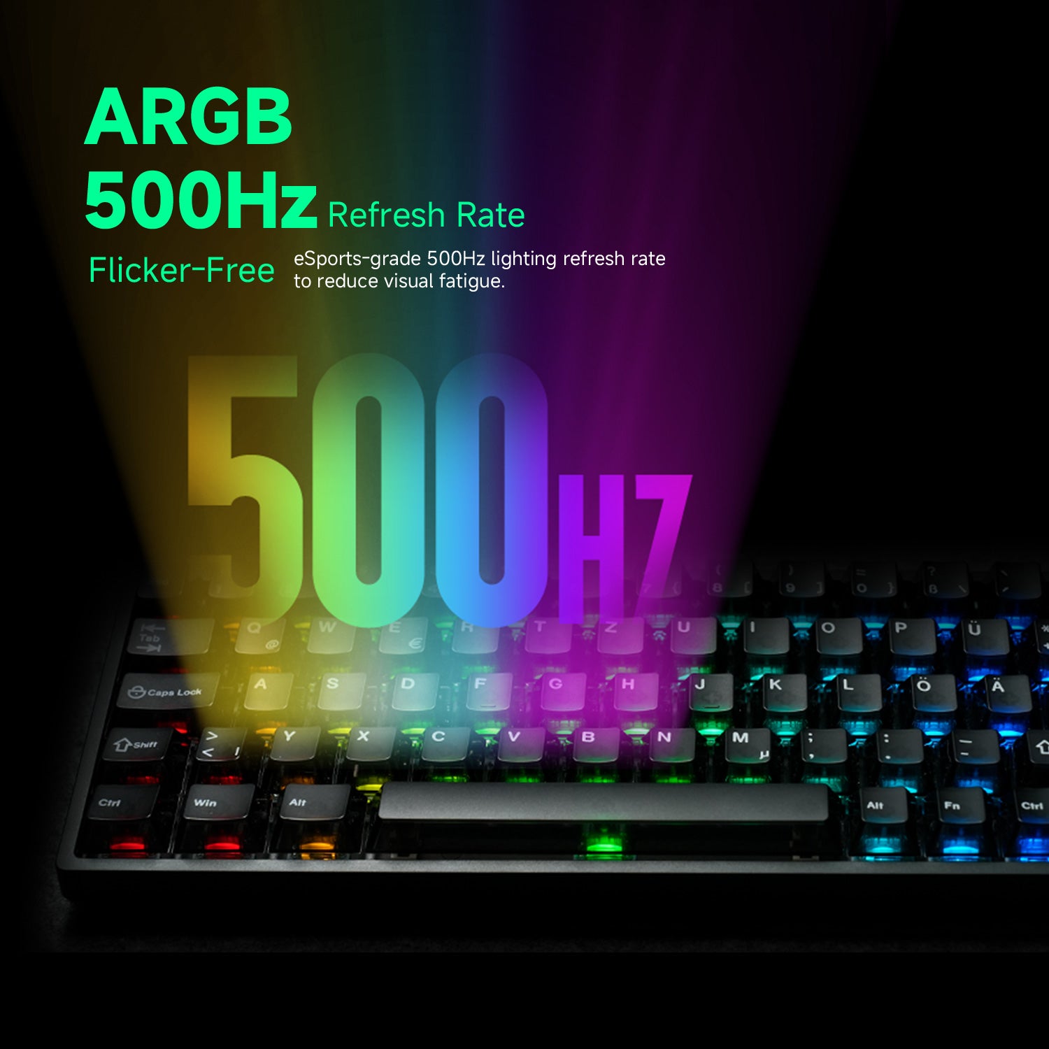 Monsgeek FUN68 ISO HE Keyboard 500Hz Refresh Rate ARGB