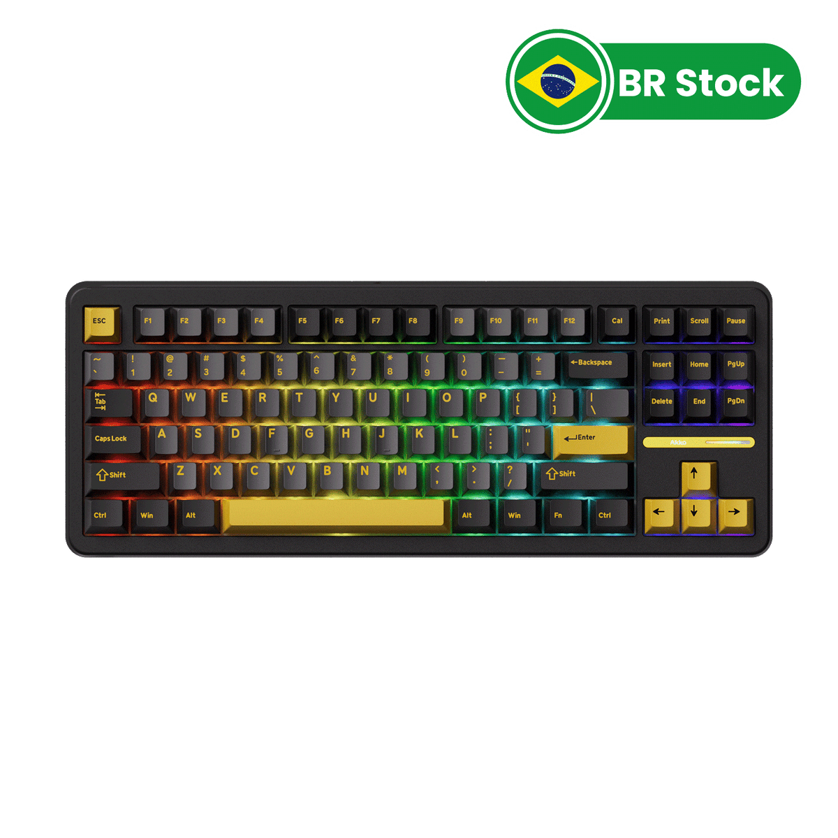 Black & Gold TAC87 Mechanical Keyboard