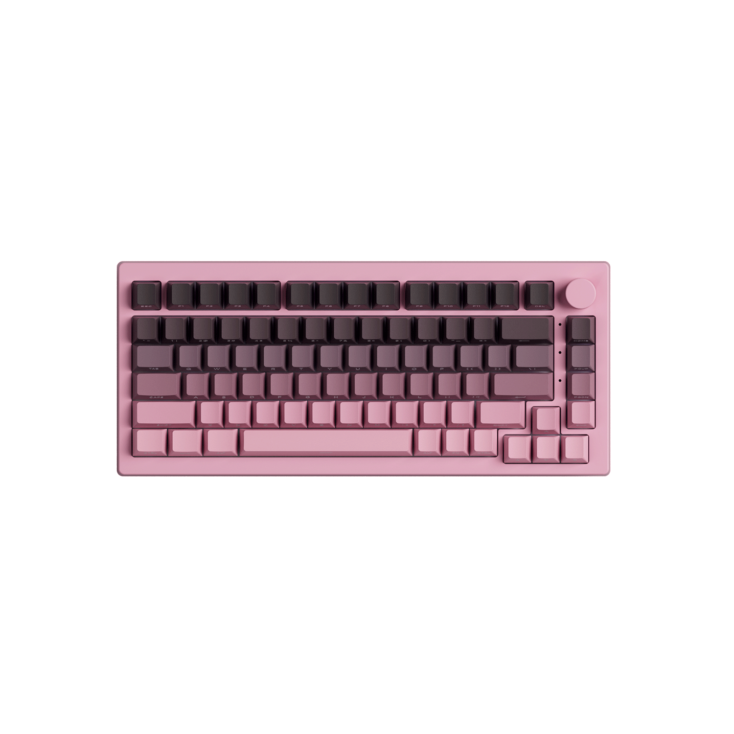 Black & Pink Gradient Keycap Set Install on the 75% Keyboard