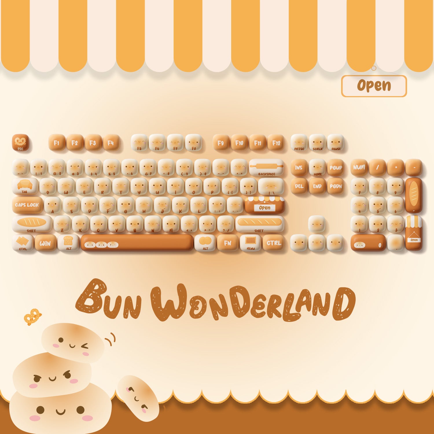 Akko Bun Wonderland Keycap Set (138-key)