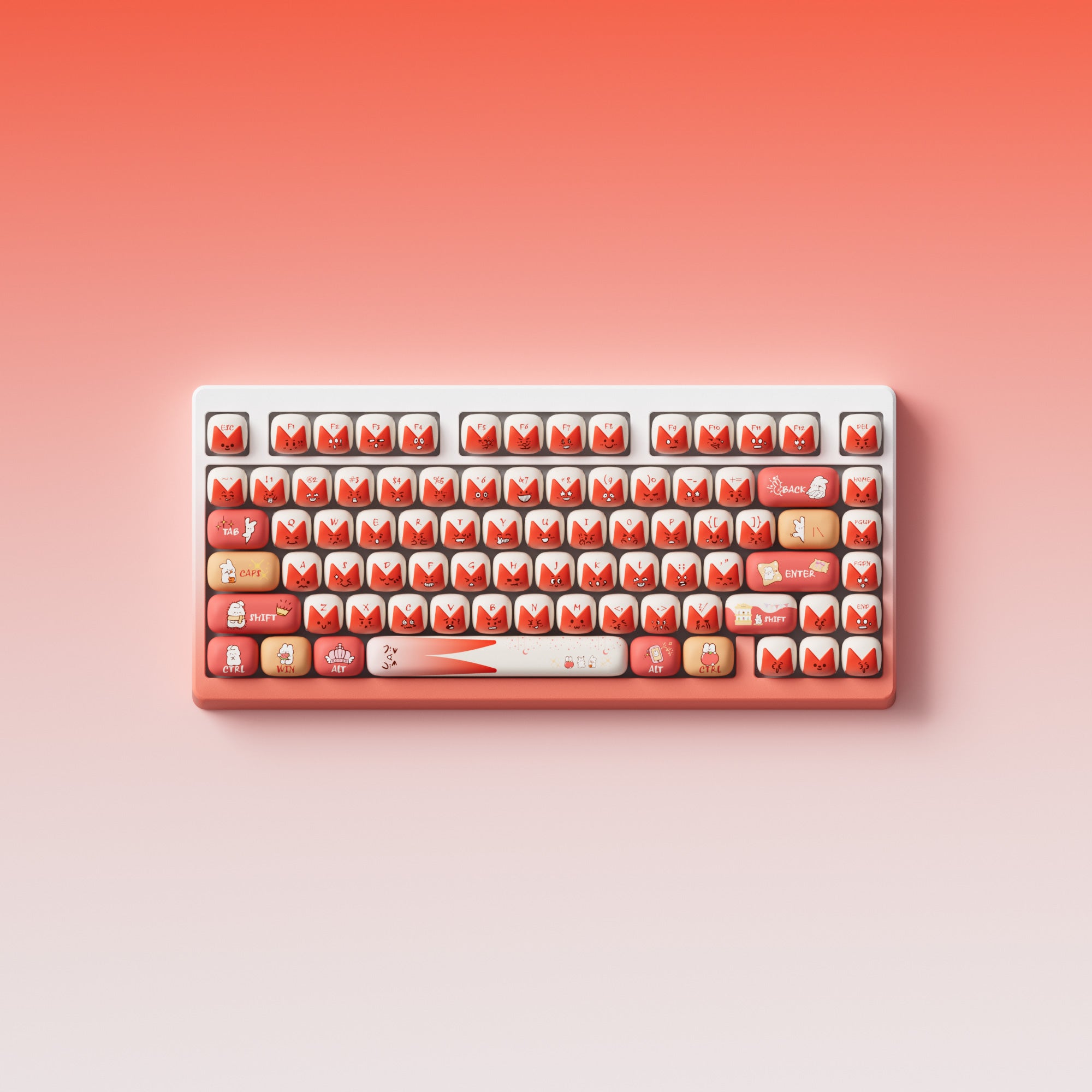 Akko Bunny Apple Keycap Set (137-key)