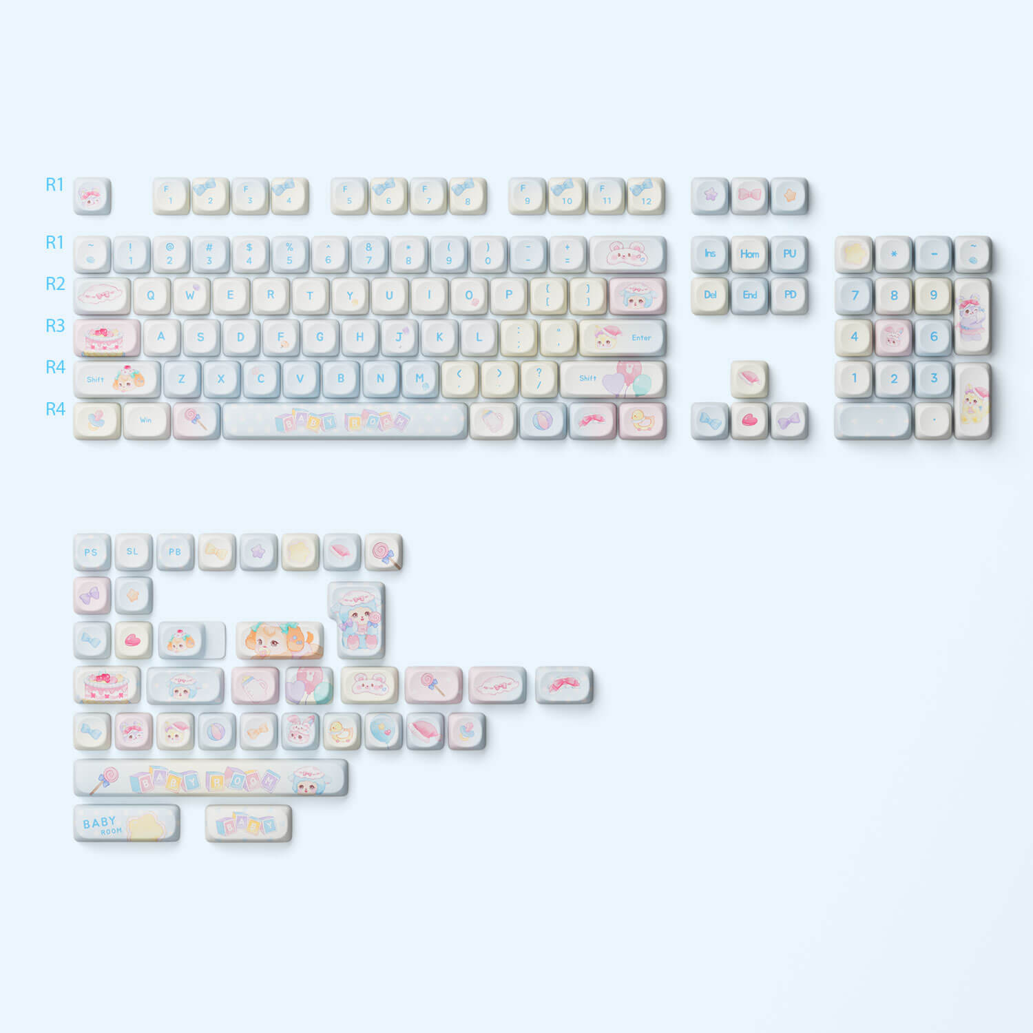 Akko Butterfly Fantasy Keycap Set (140-key)