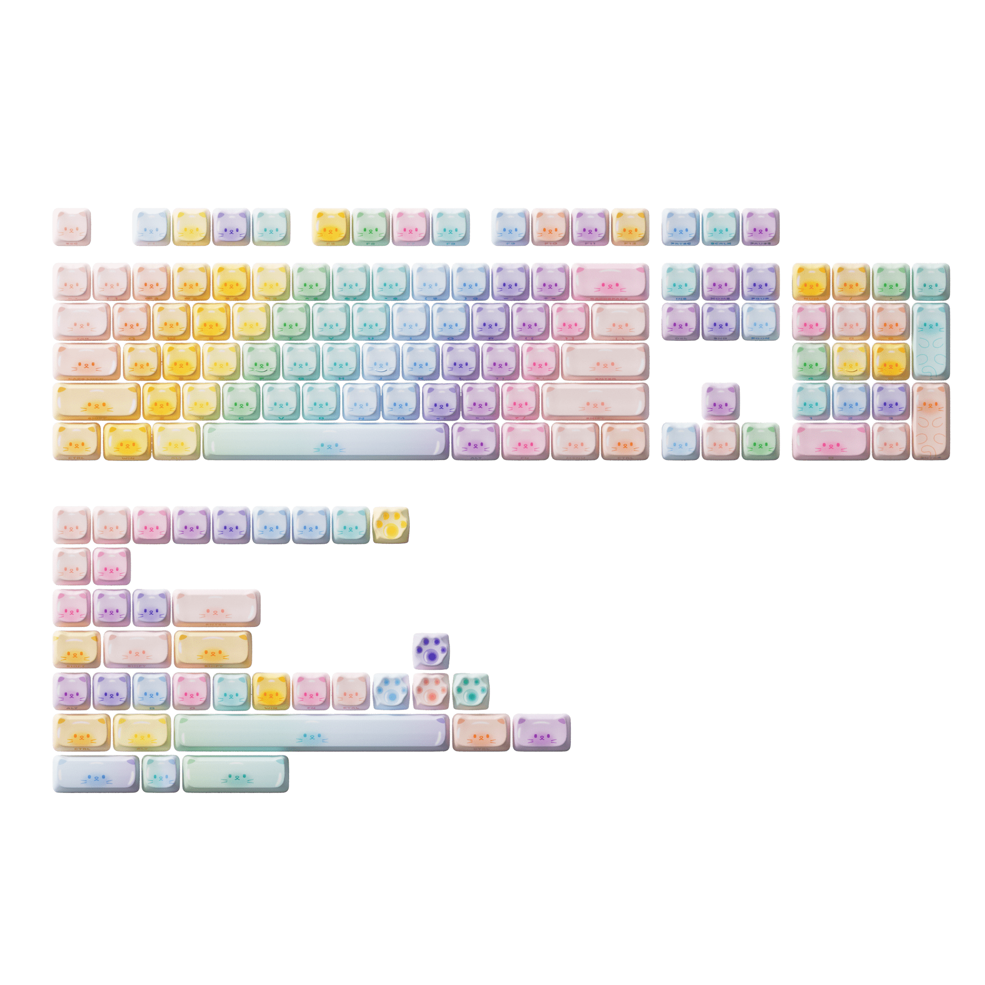 Akko Colorful Cats Keycap Set (142-key)