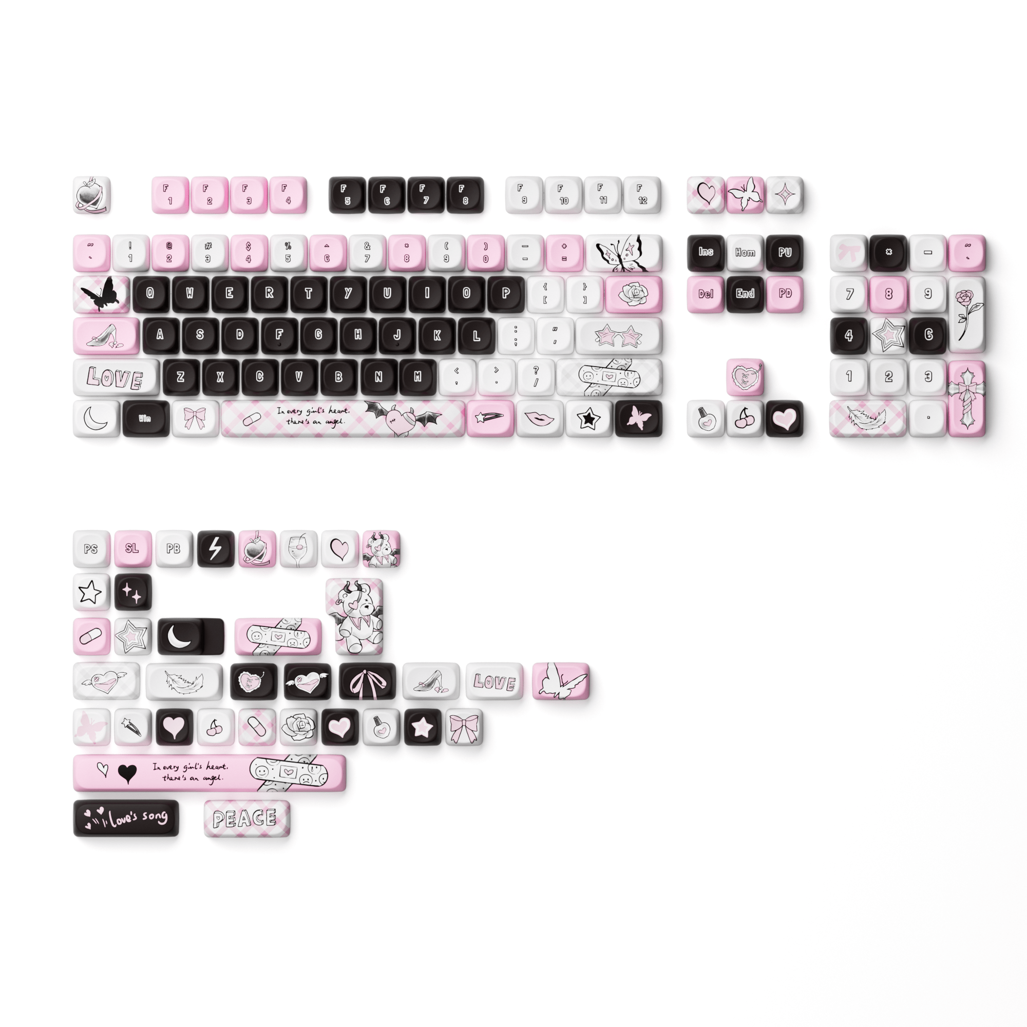 Akko Dark Angel Keycap Set (140-key)