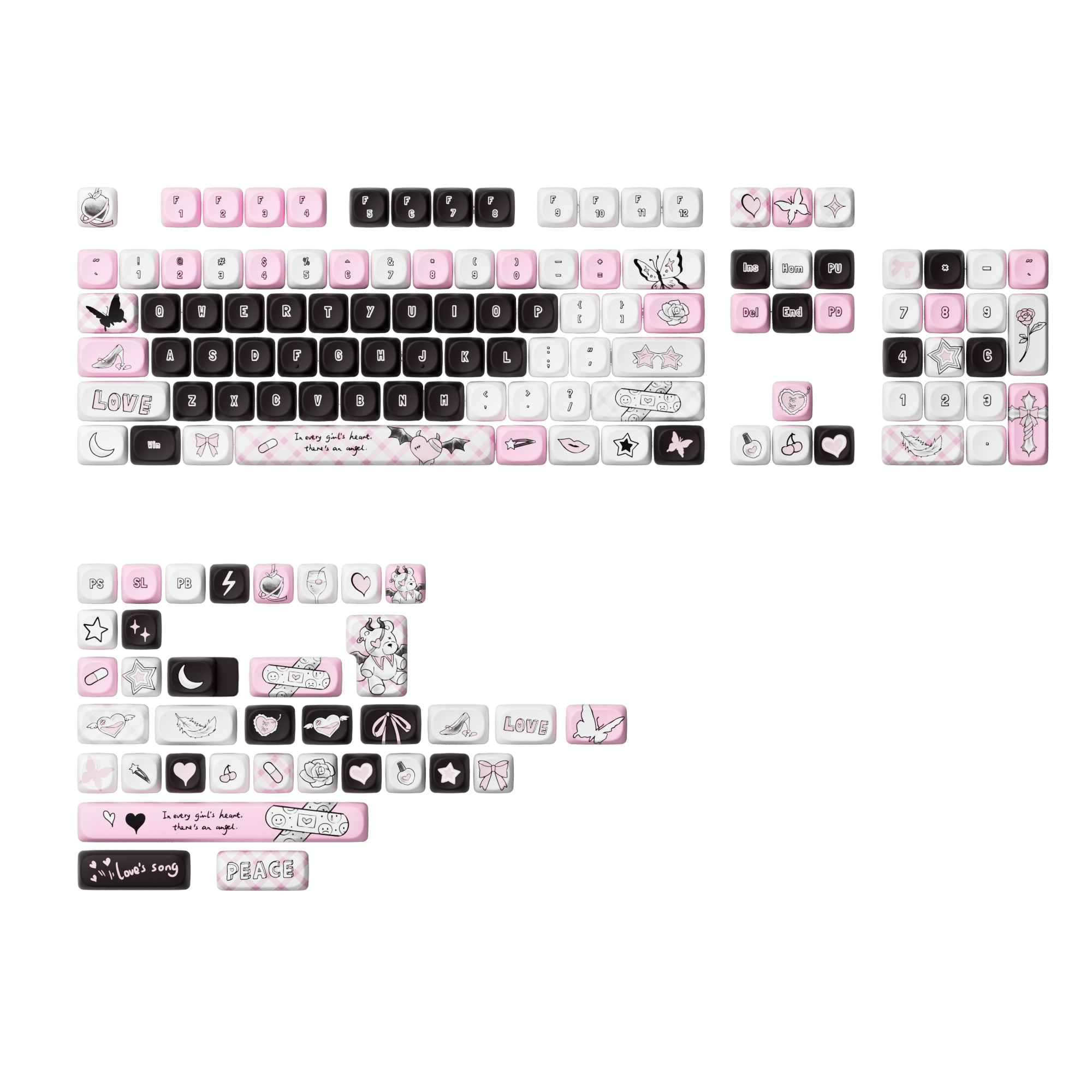 Akko Dark Angel Keycap Set (140-key)