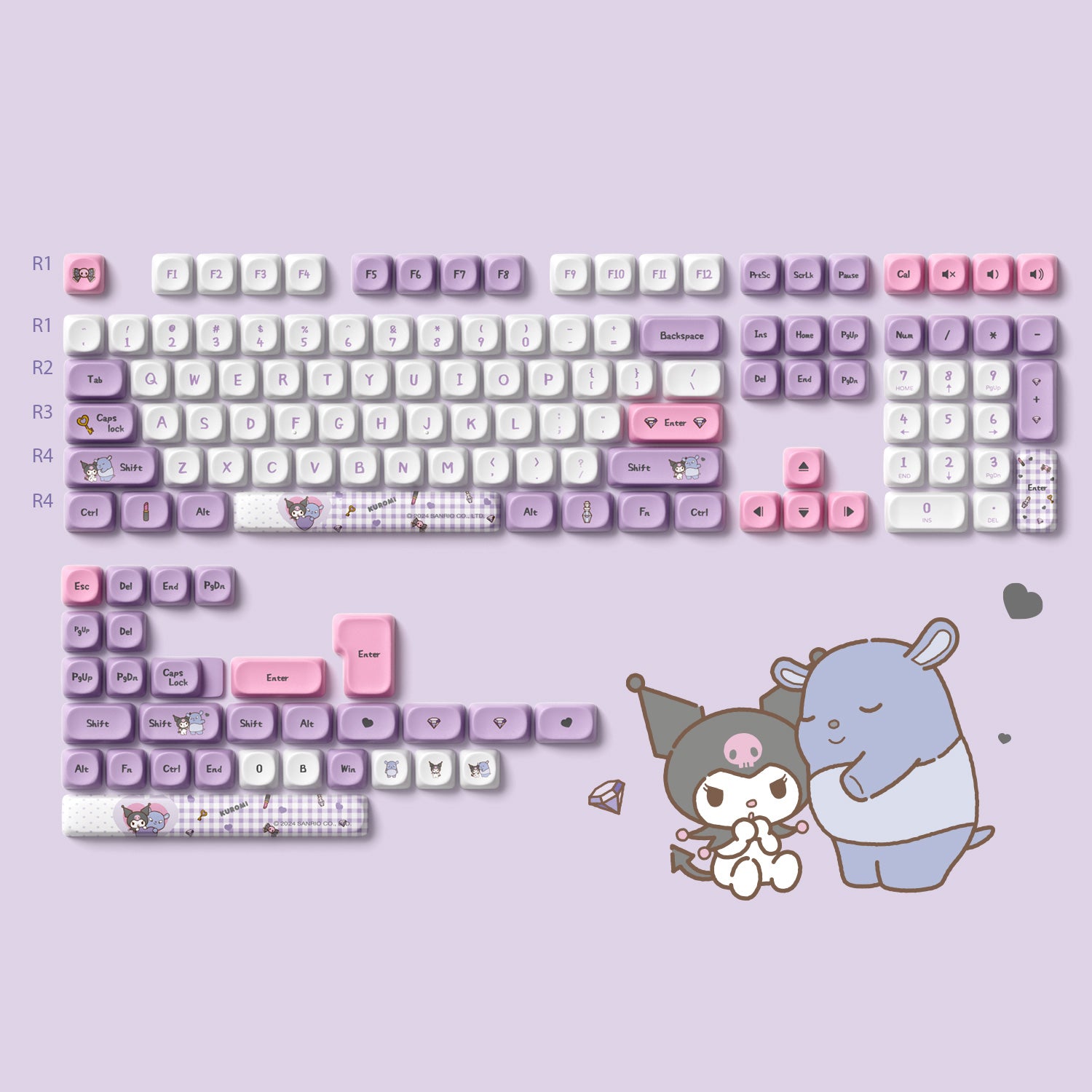 Akko Kuromi Keycap Set