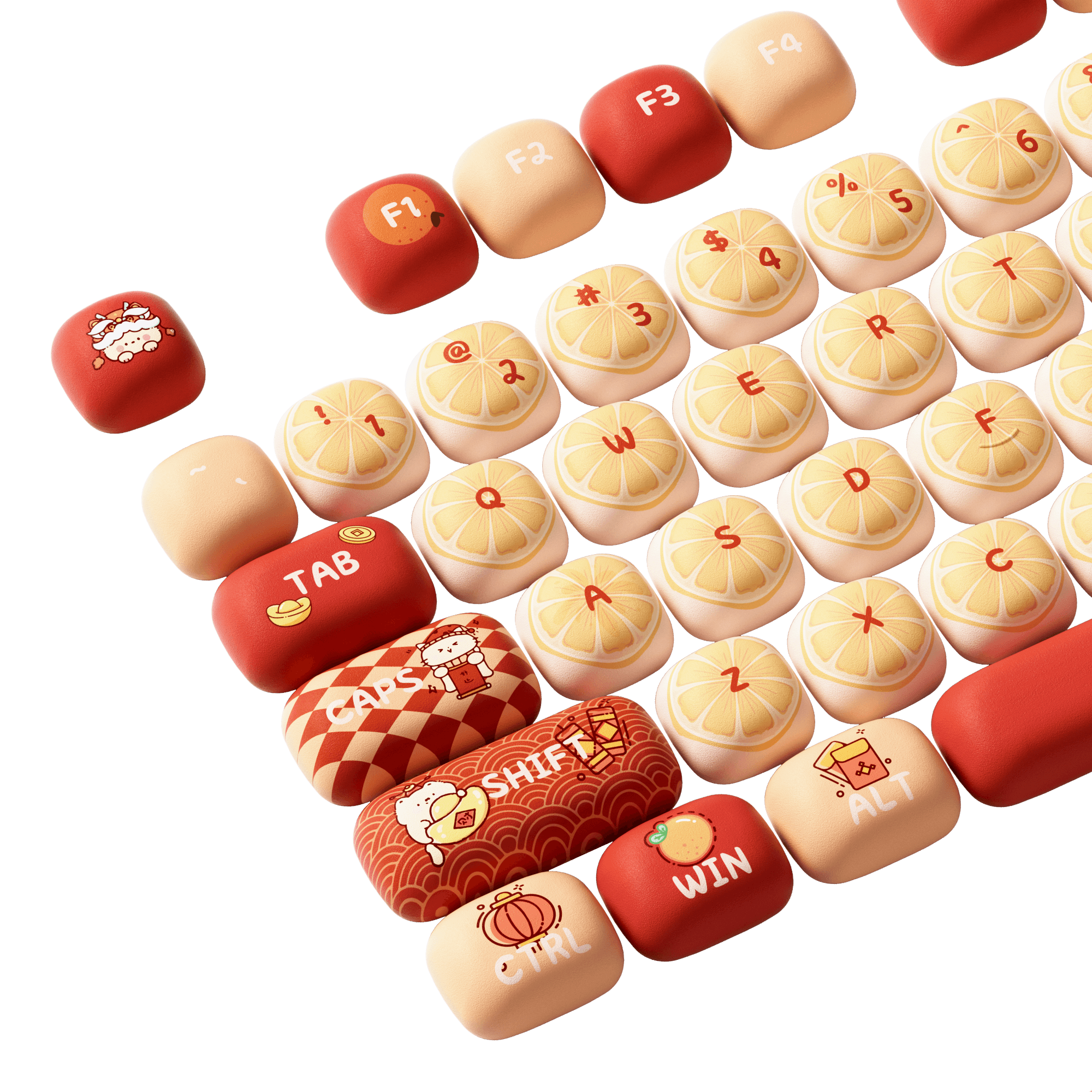 Lucky Tangerine Keycap Set (137-key)