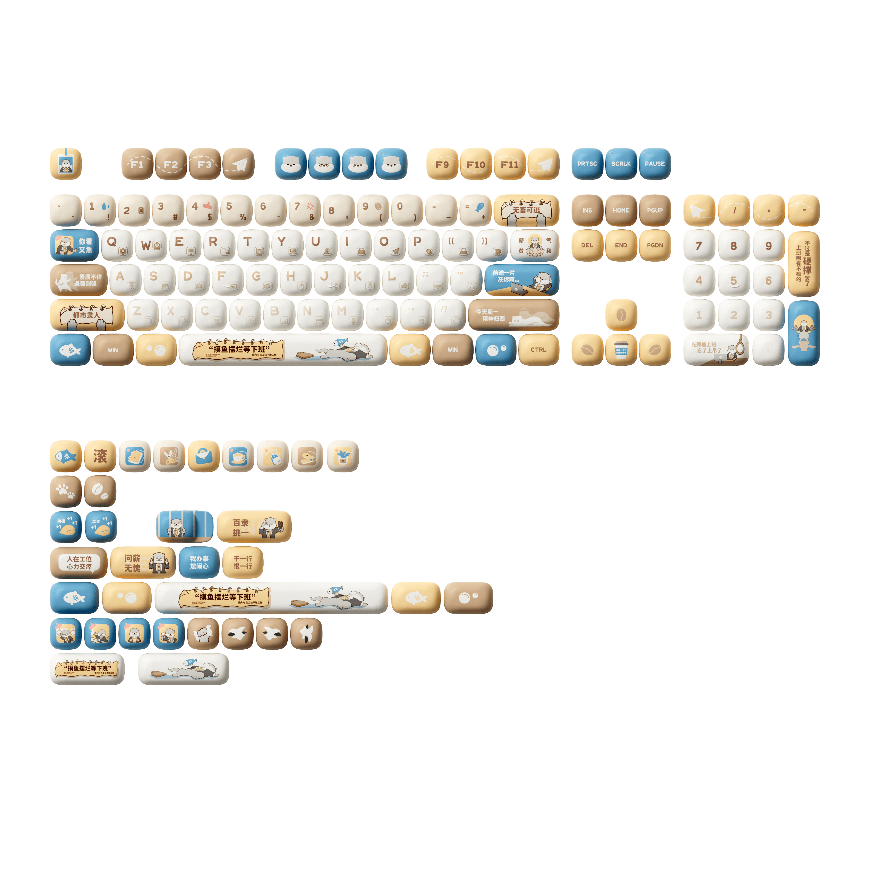 Akko Otter Hustle Keycap Set (138-key)