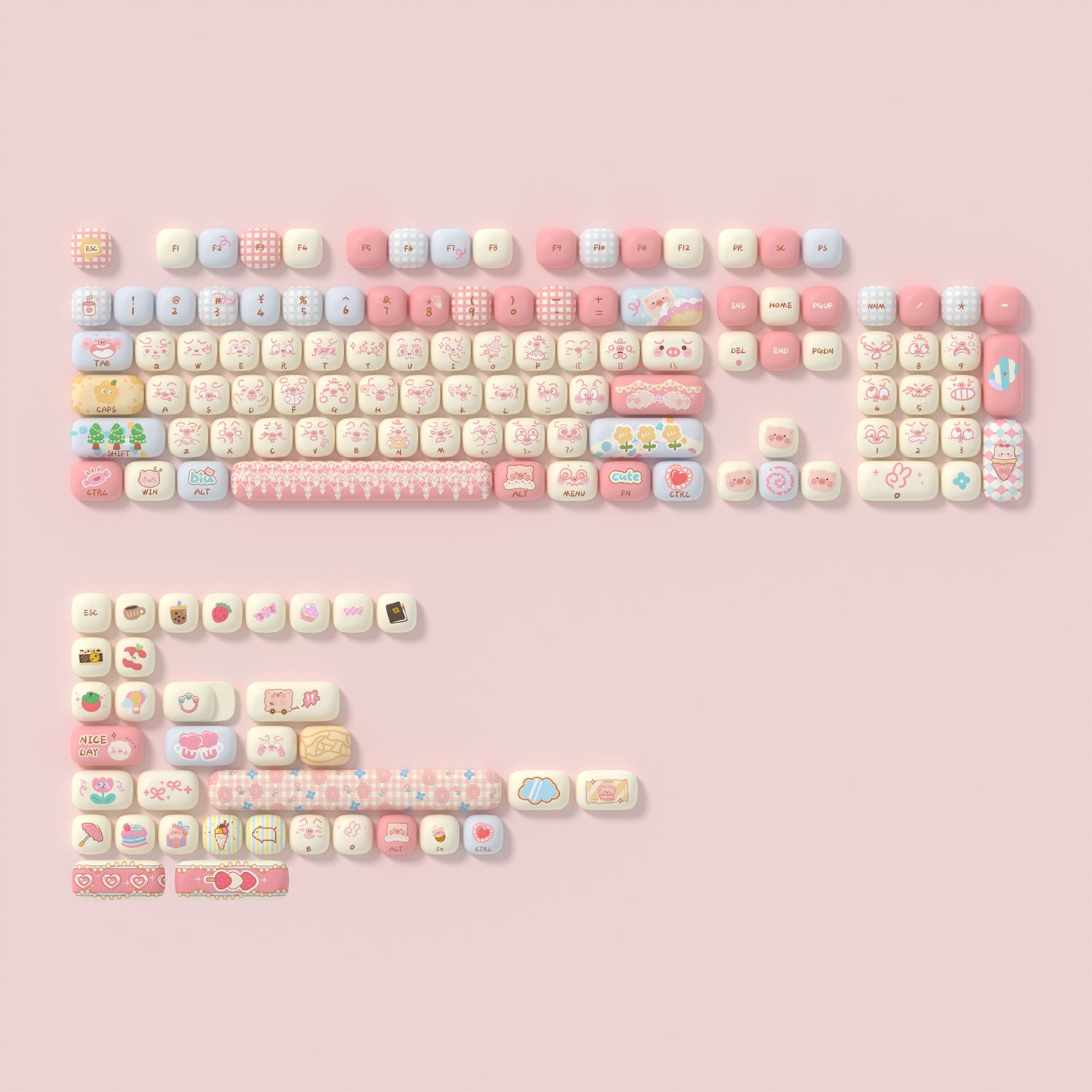 Akko Piggy Party Keycap Set (139-key)