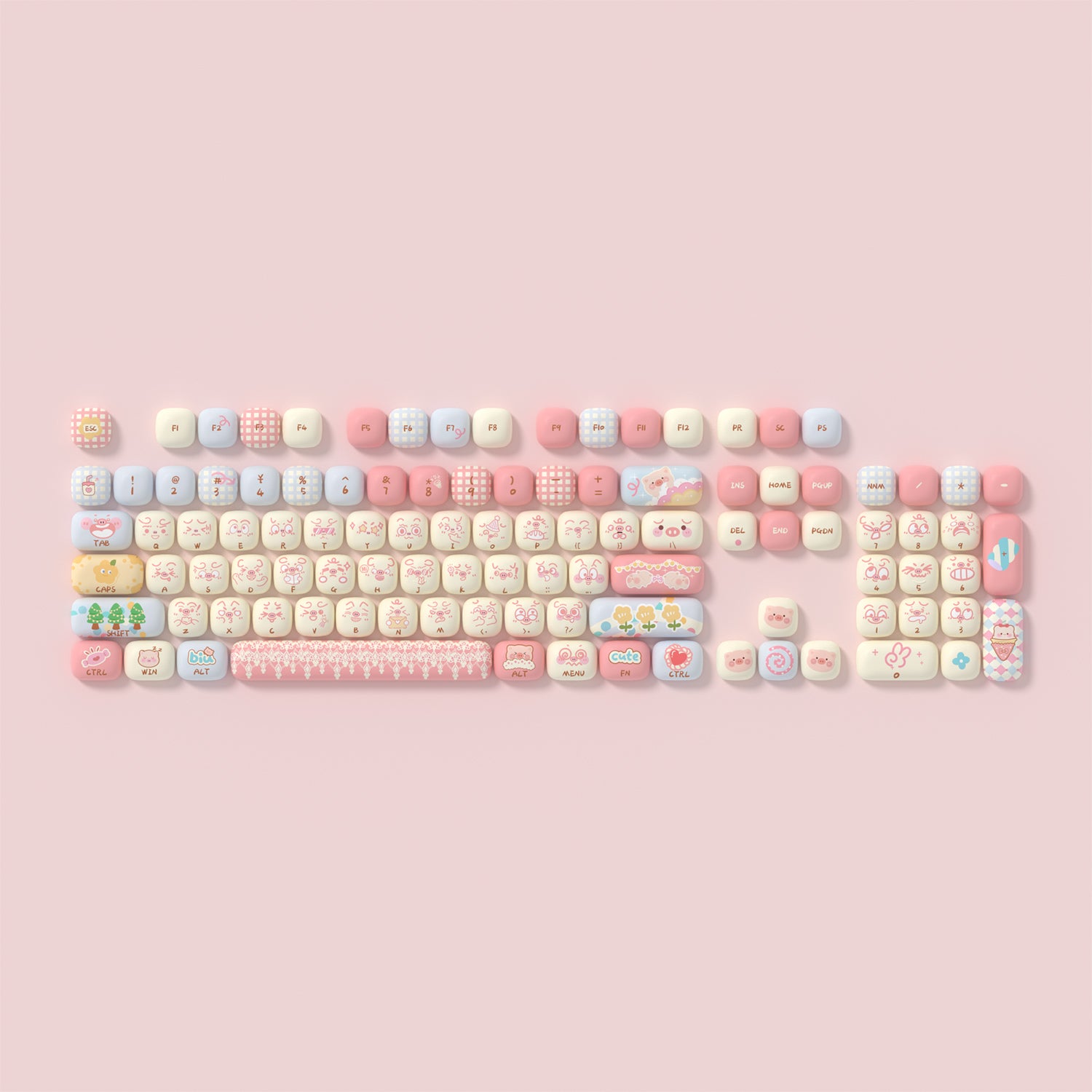 Akko Piggy Party Keycap Set (139-key)