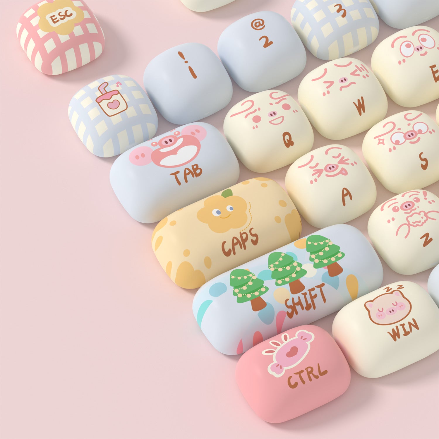 Akko Piggy Party Keycap Set (139-key)