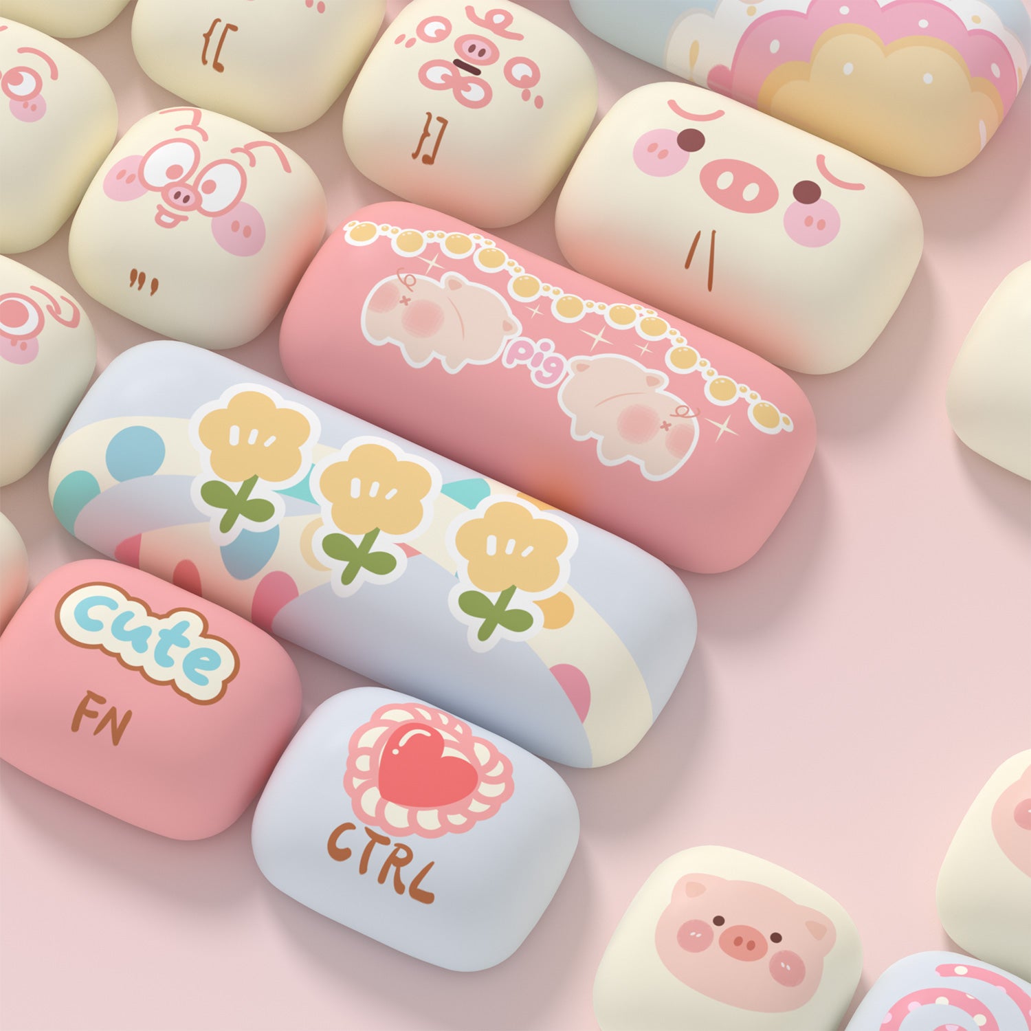 Akko Piggy Party Keycap Set (139-key)