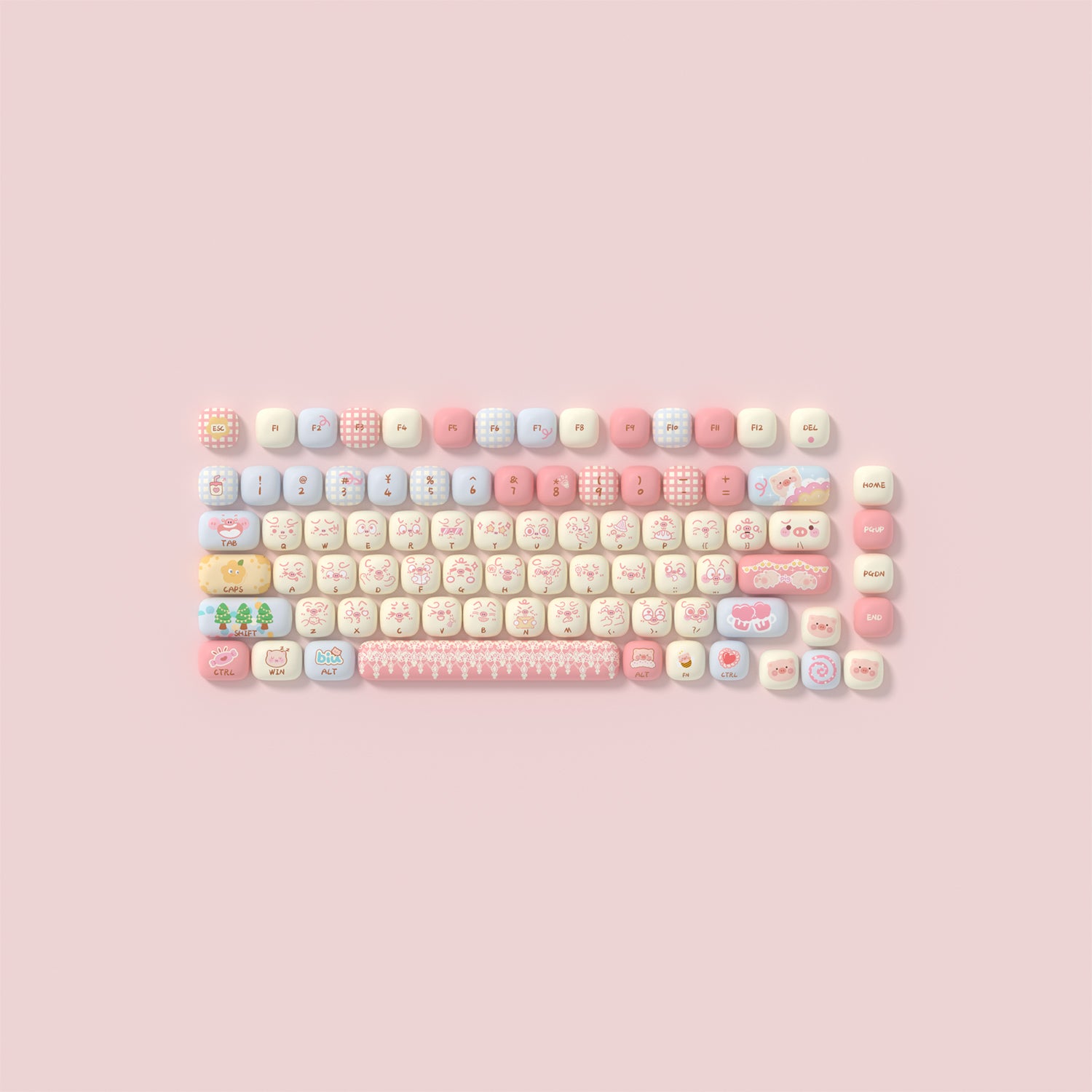 Akko Piggy Party Keycap Set (139-key)