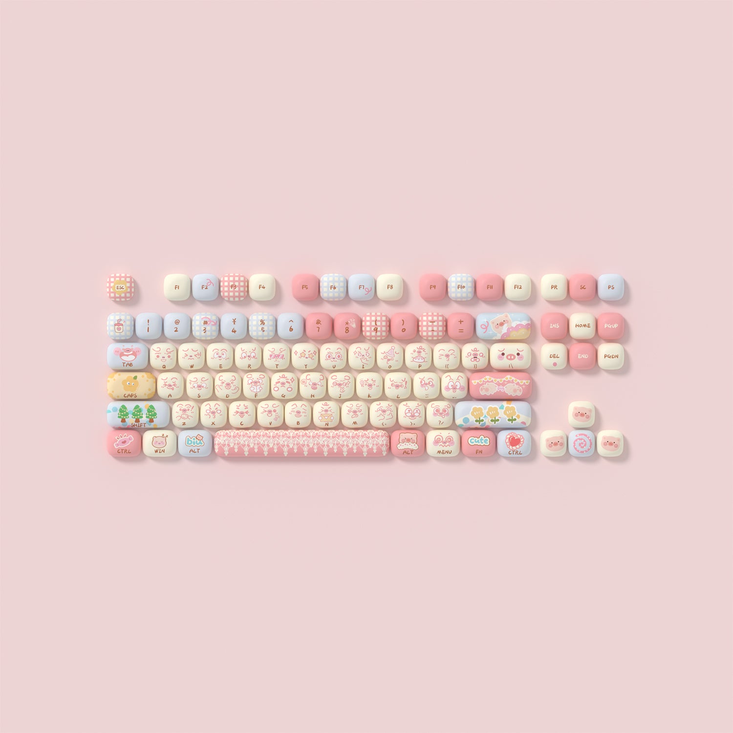 Akko Piggy Party Keycap Set (139-key)