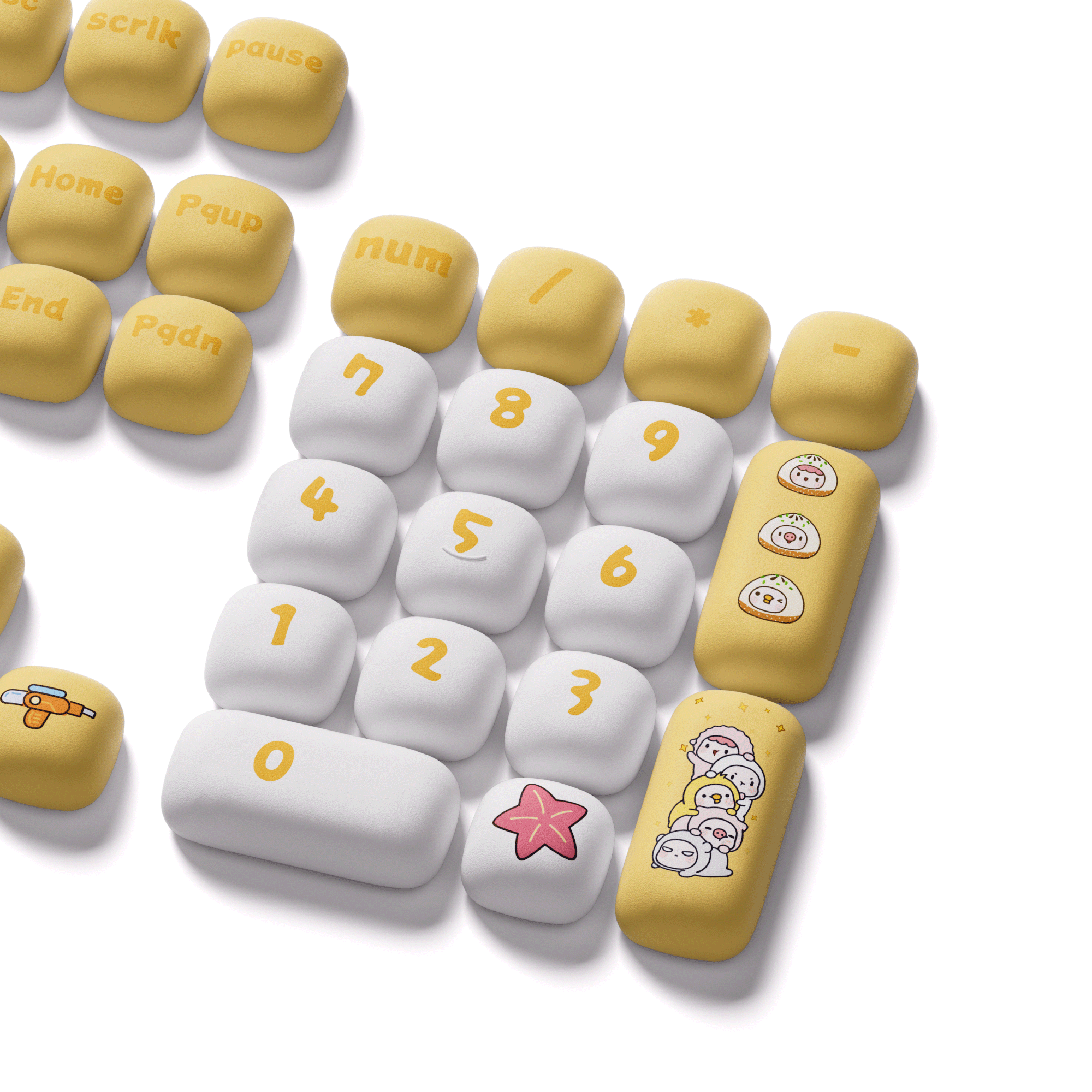 POCO Family POCO Duck Keycap Set Number Key Details