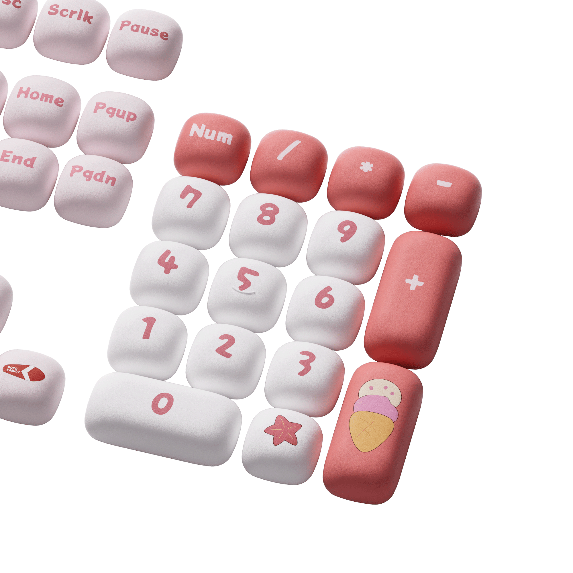 POCO Family - POCO Pig Keycap Set Right Section Number Key Details