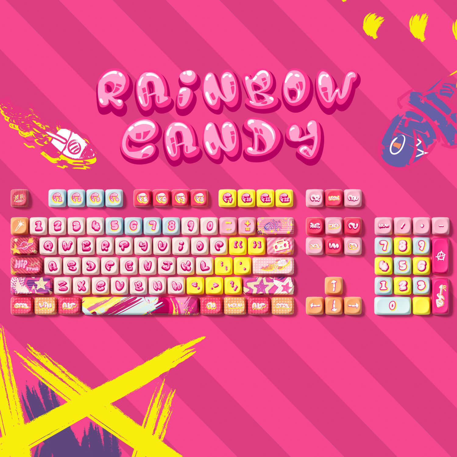 Akko Rainbow Candy Keycap Set (140-key)