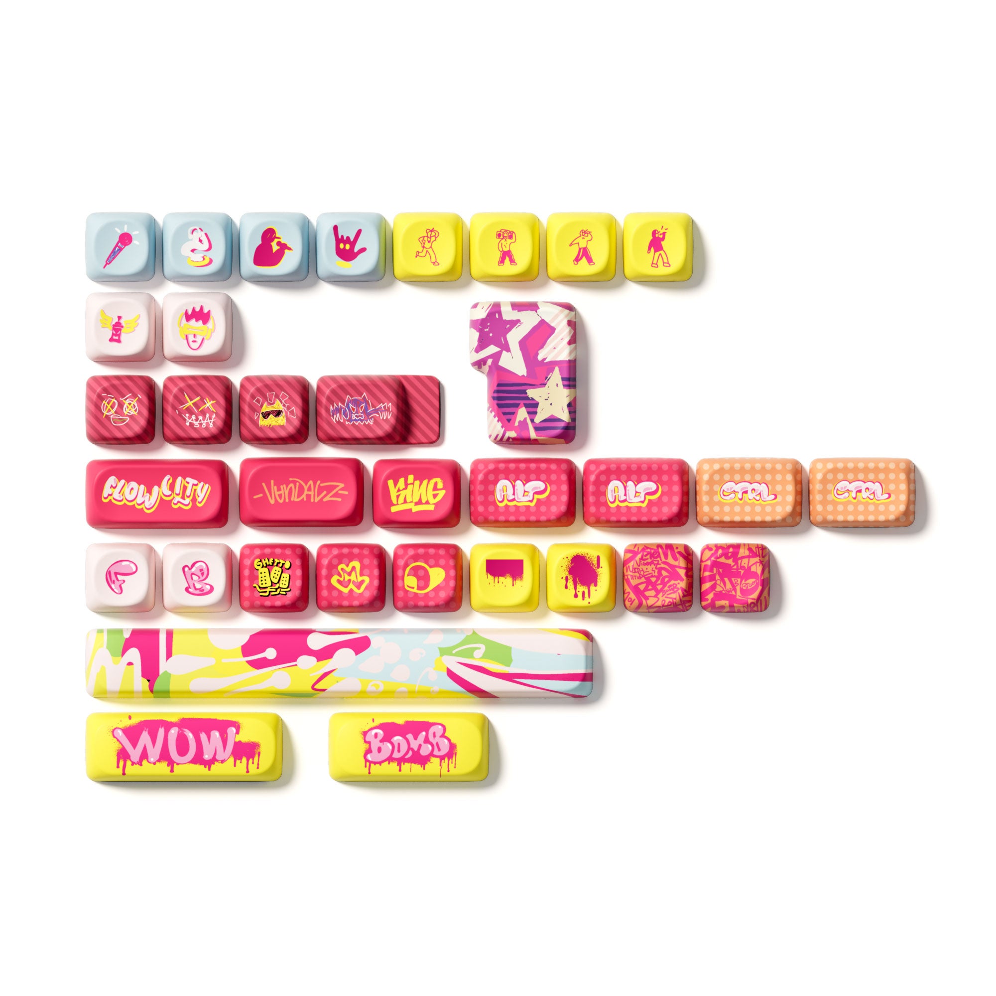 Akko Rainbow Candy Keycap Set (140-key)