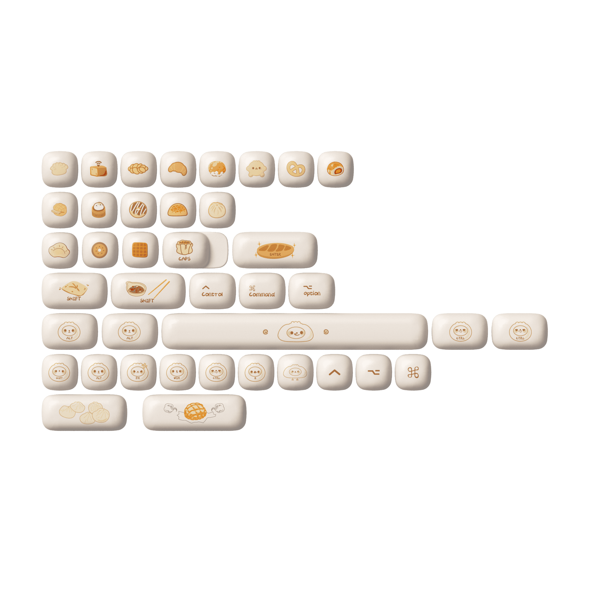 Akko Steamed Buns Keycap Set (144-key)