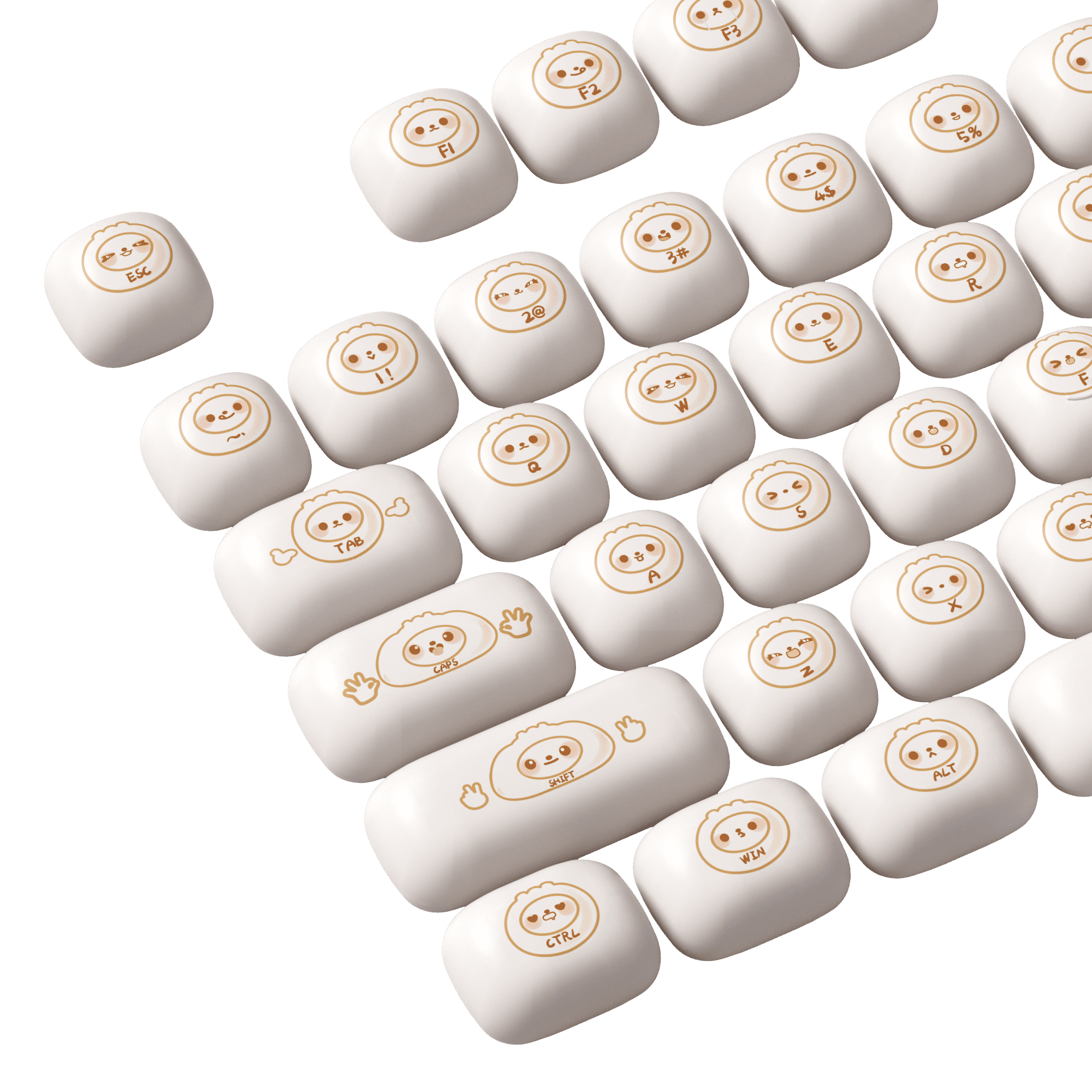 Akko Steamed Buns Keycap Set (144-key)
