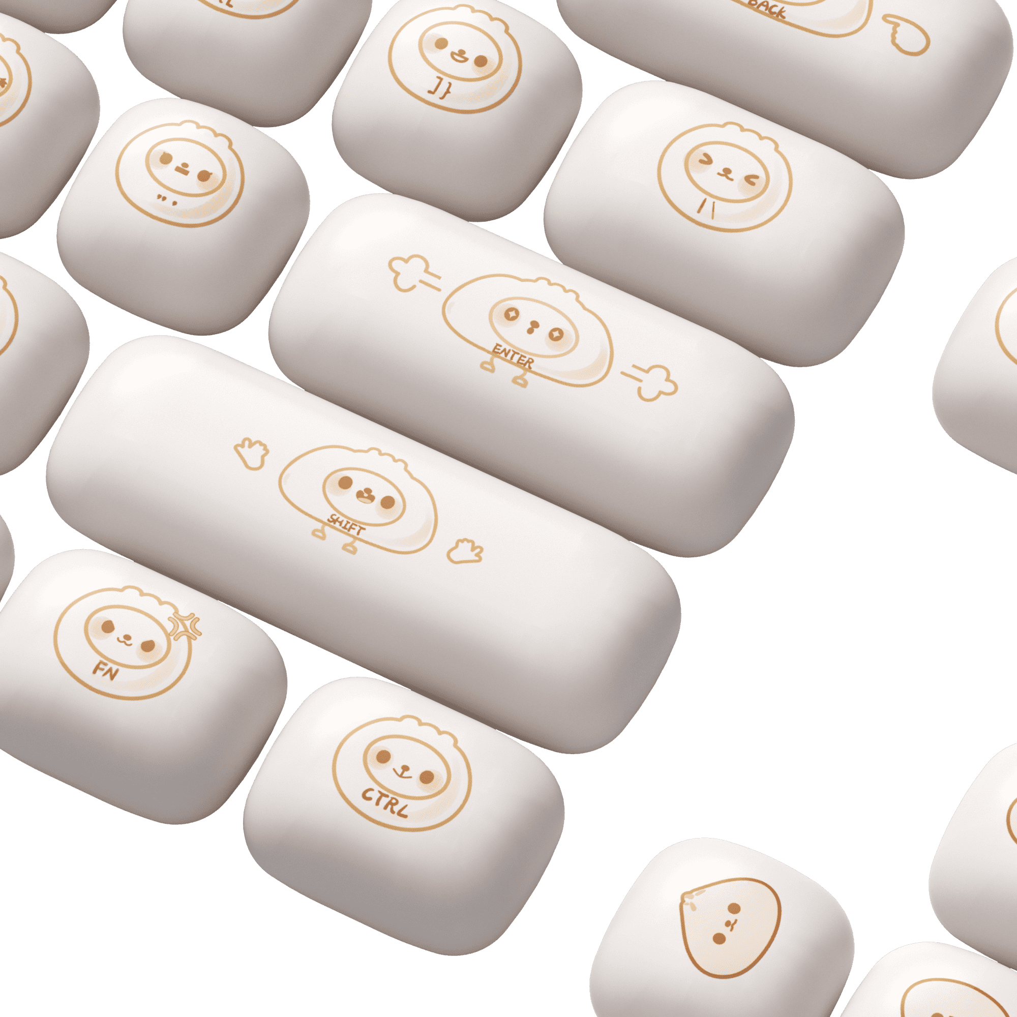 Akko Steamed Buns Keycap Set (144-key)