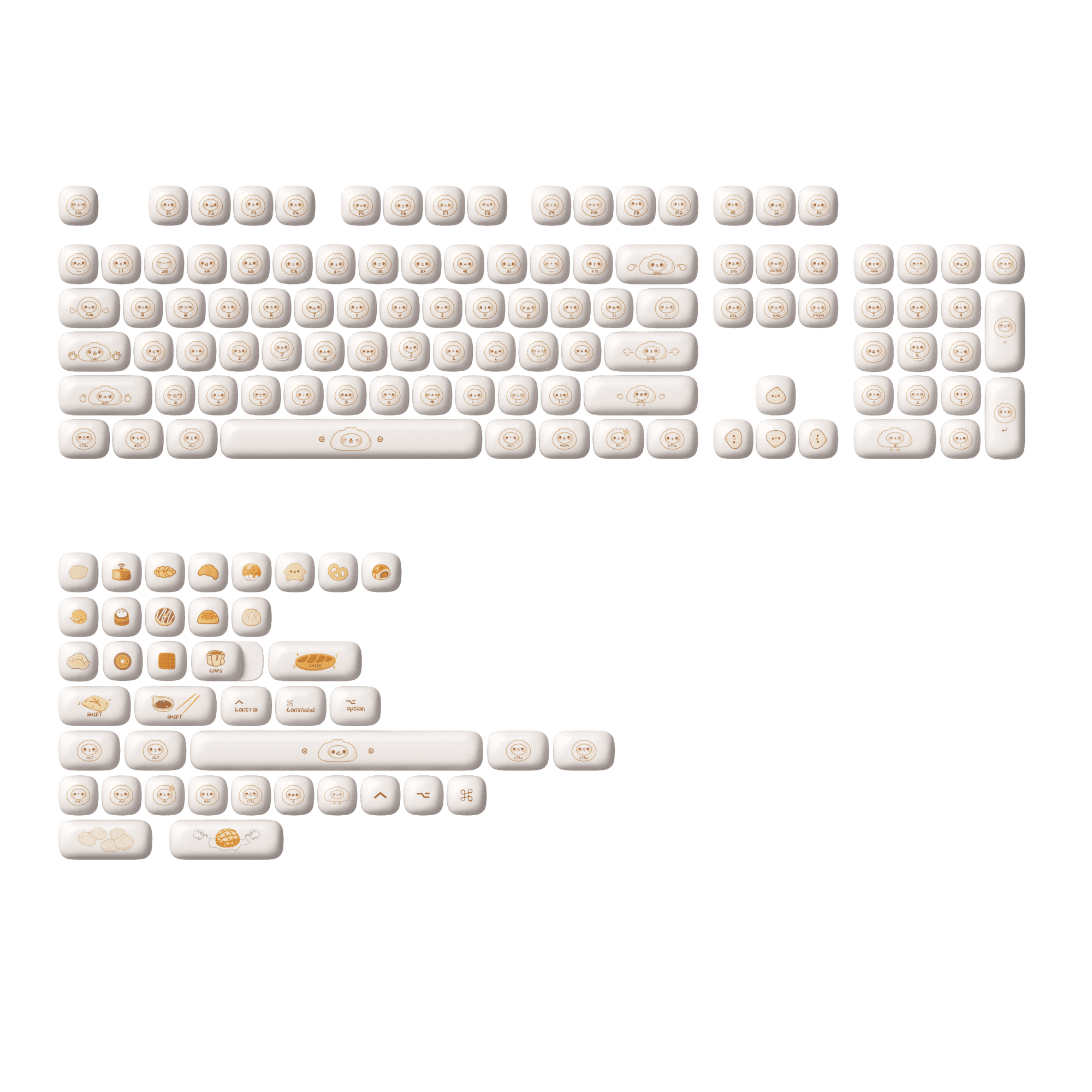 Akko Steamed Buns Keycap Set (144-key)