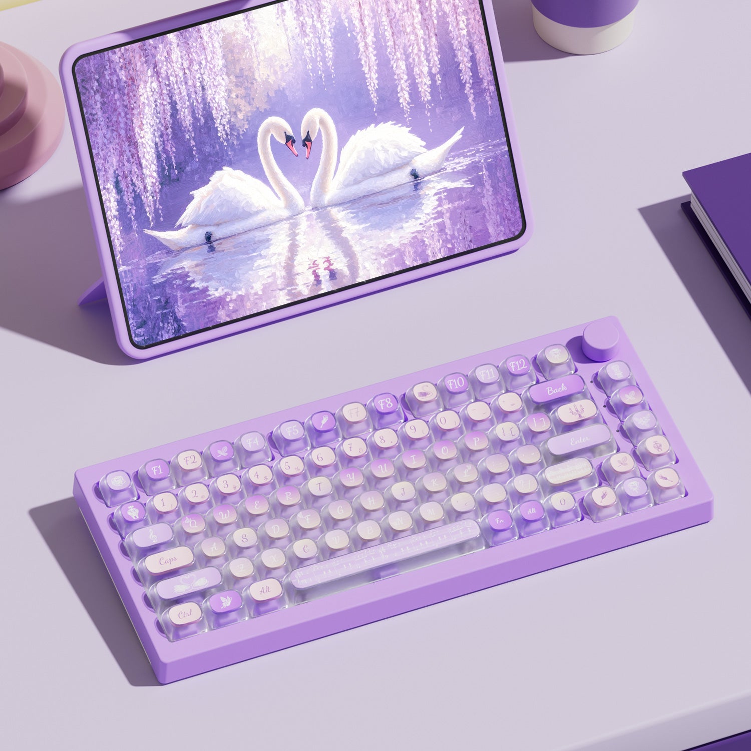 Akko Swan Sonata Pudding Keycap Set (140-key)