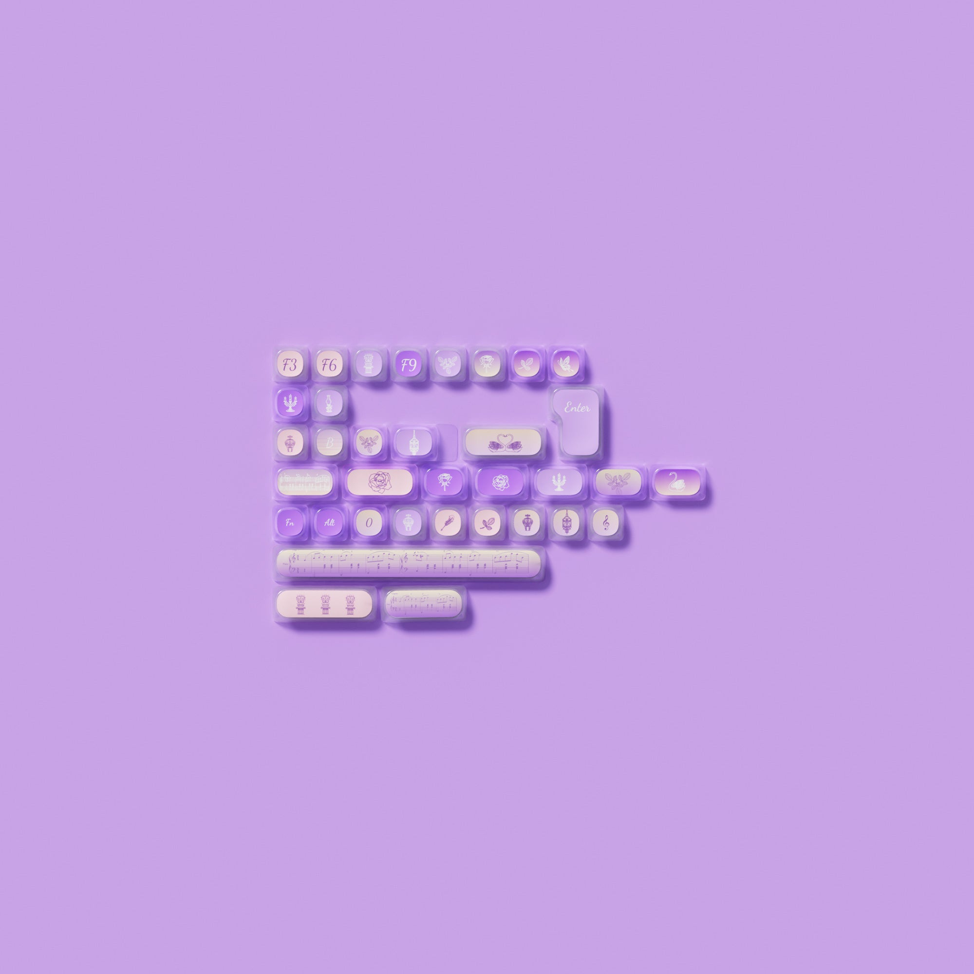 Akko Swan Sonata Pudding Keycap Set (140-key)