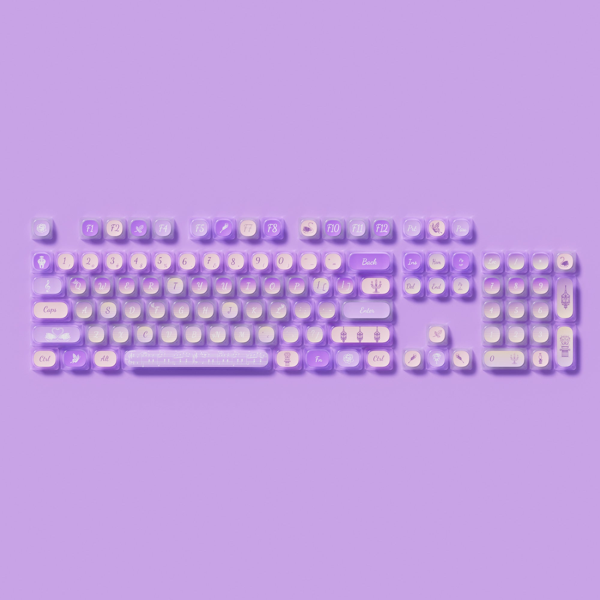 Akko Swan Sonata Pudding Keycap Set (140-key)