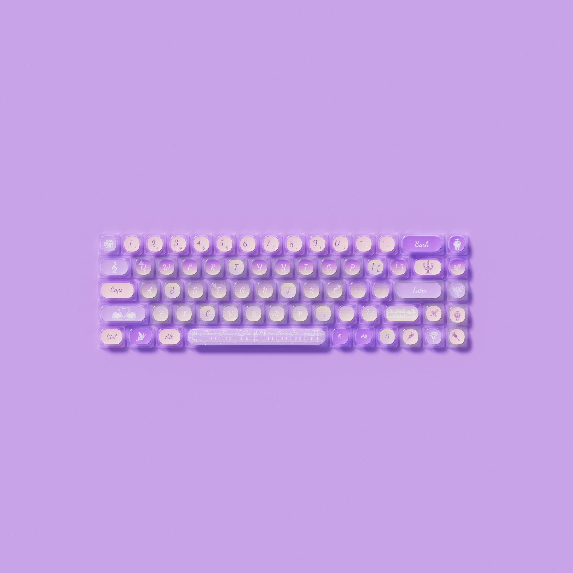 Akko Swan Sonata Pudding Keycap Set (140-key)