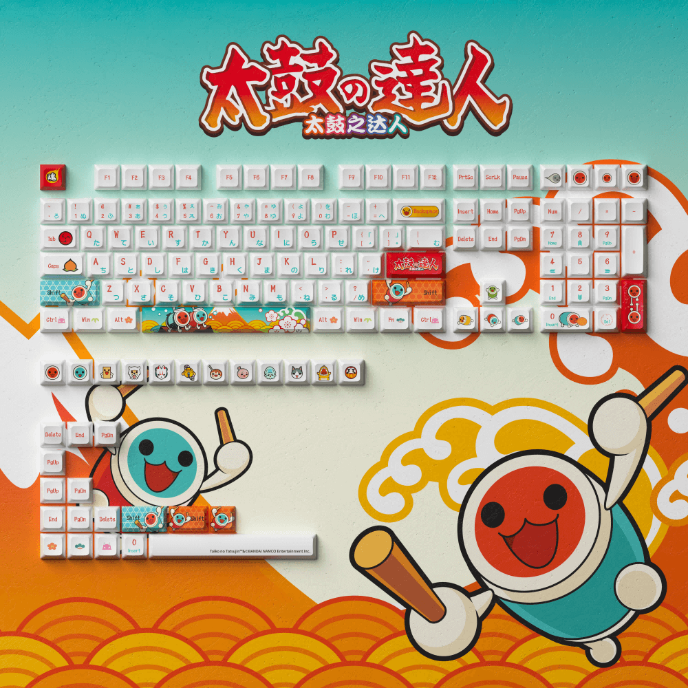 Akko Taiko no Tatsujin Keycap Set (137-Key)