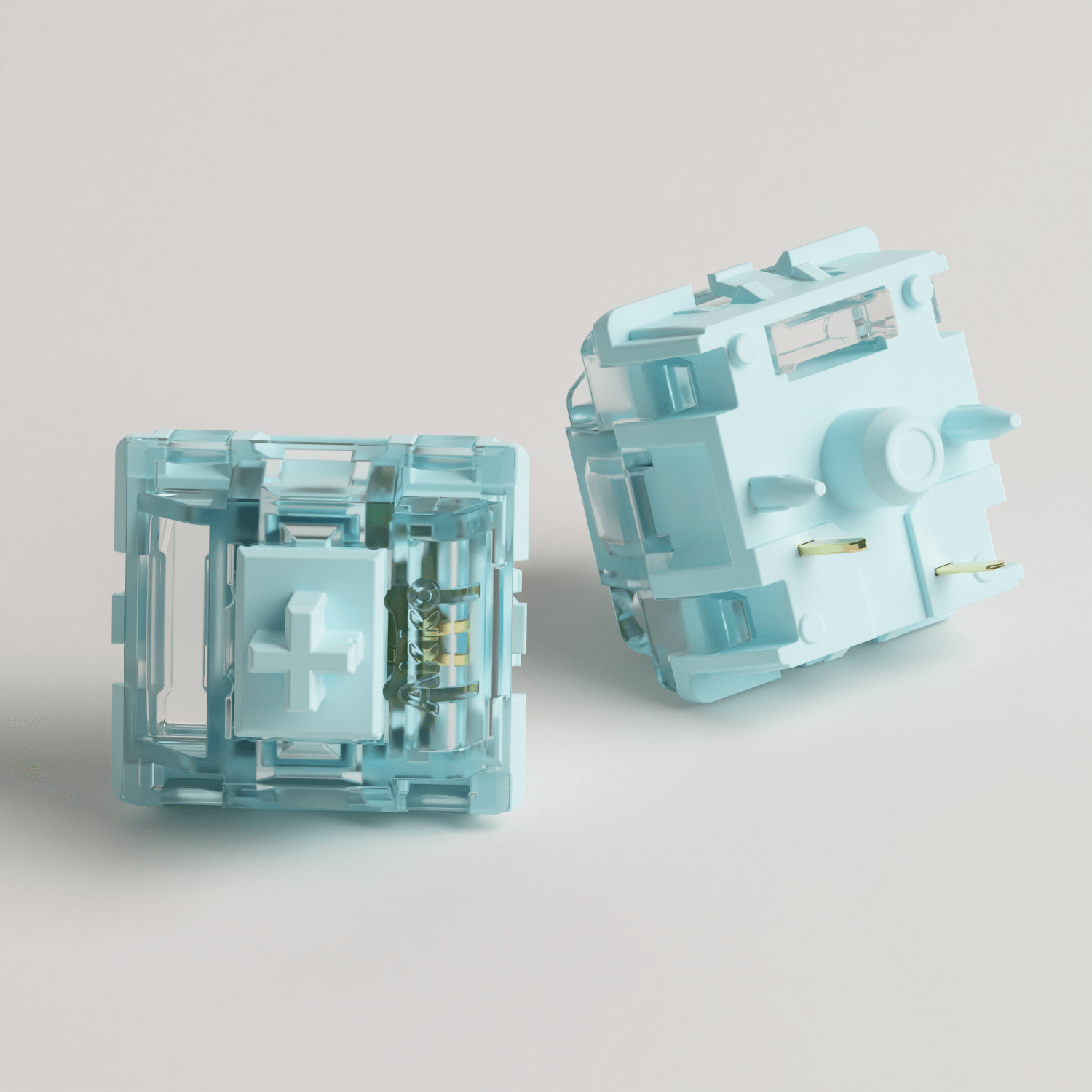 Akko V5 Creamy Blue Pro Switch Top and Bottom Details