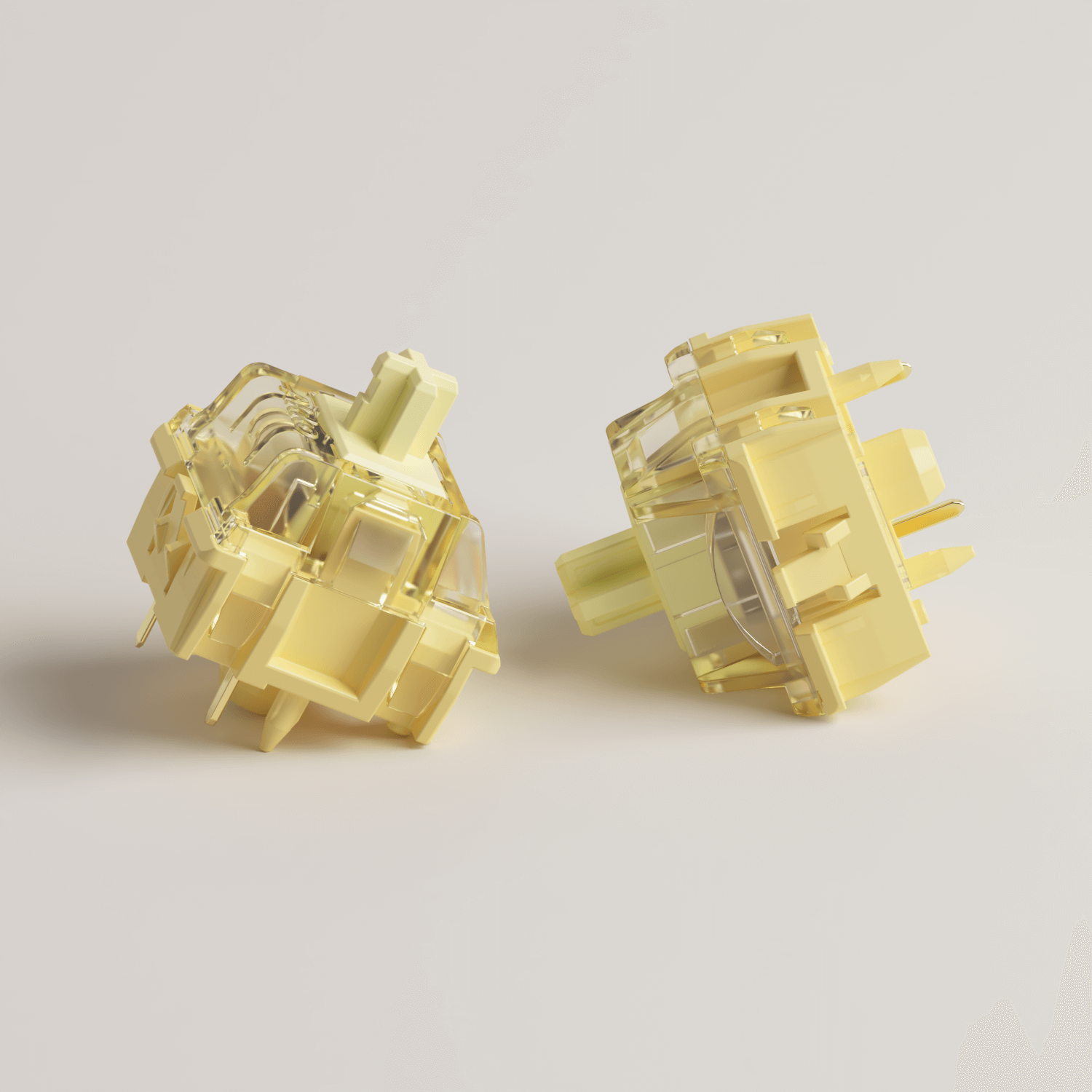 Akko V5 Creamy Yellow Pro Switch Side and LED Details