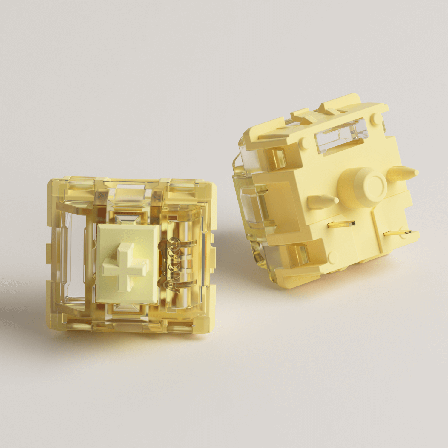 Akko V5 Creamy Yellow Pro Switch Top and Bottom Details