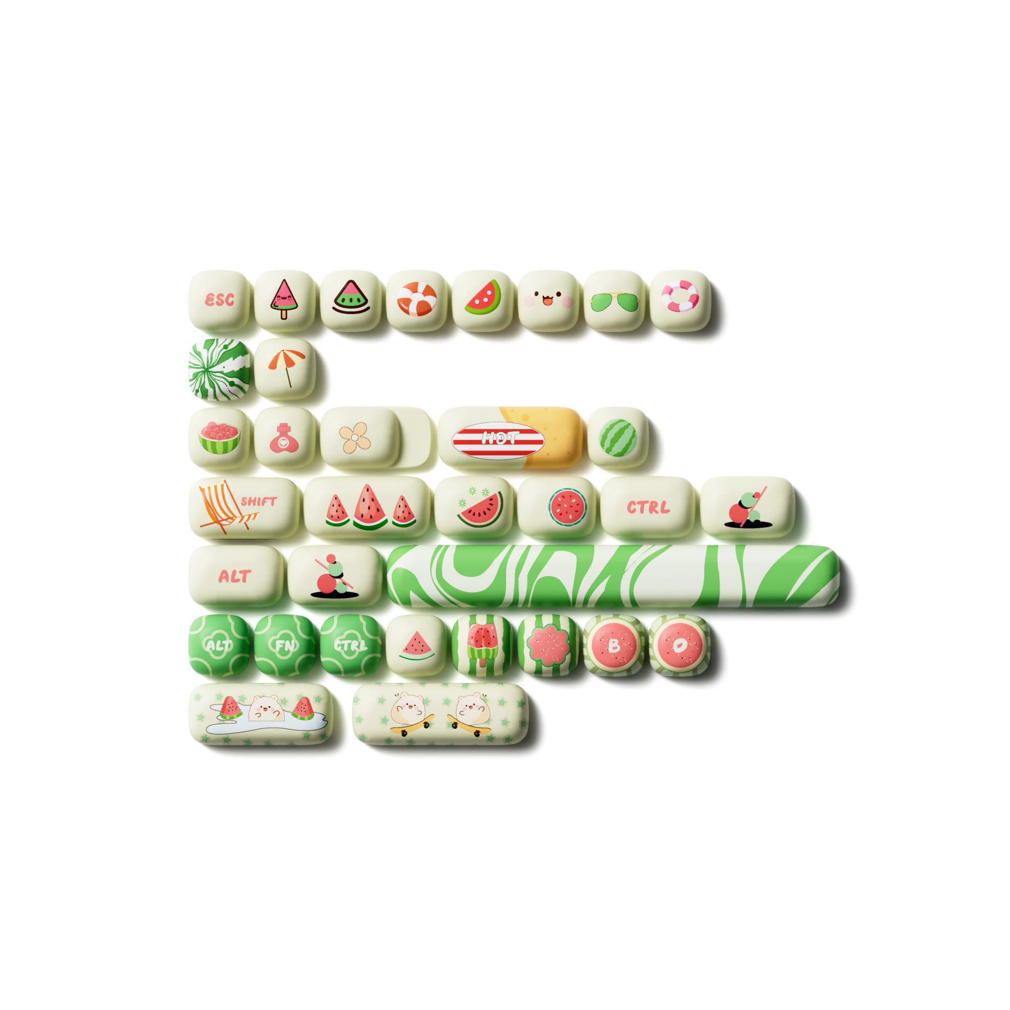 Akko Watermelon Keycap Set (138-key)