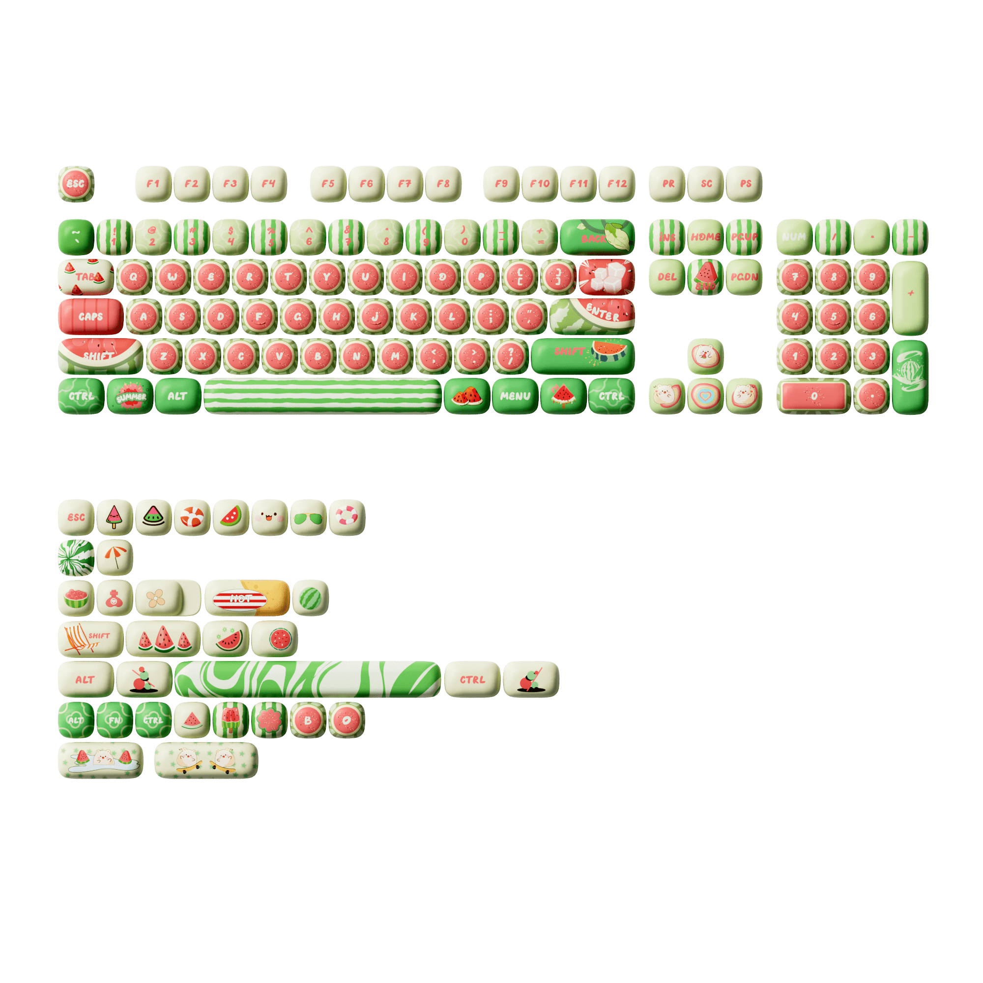 Akko Watermelon Keycap Set (138-key)