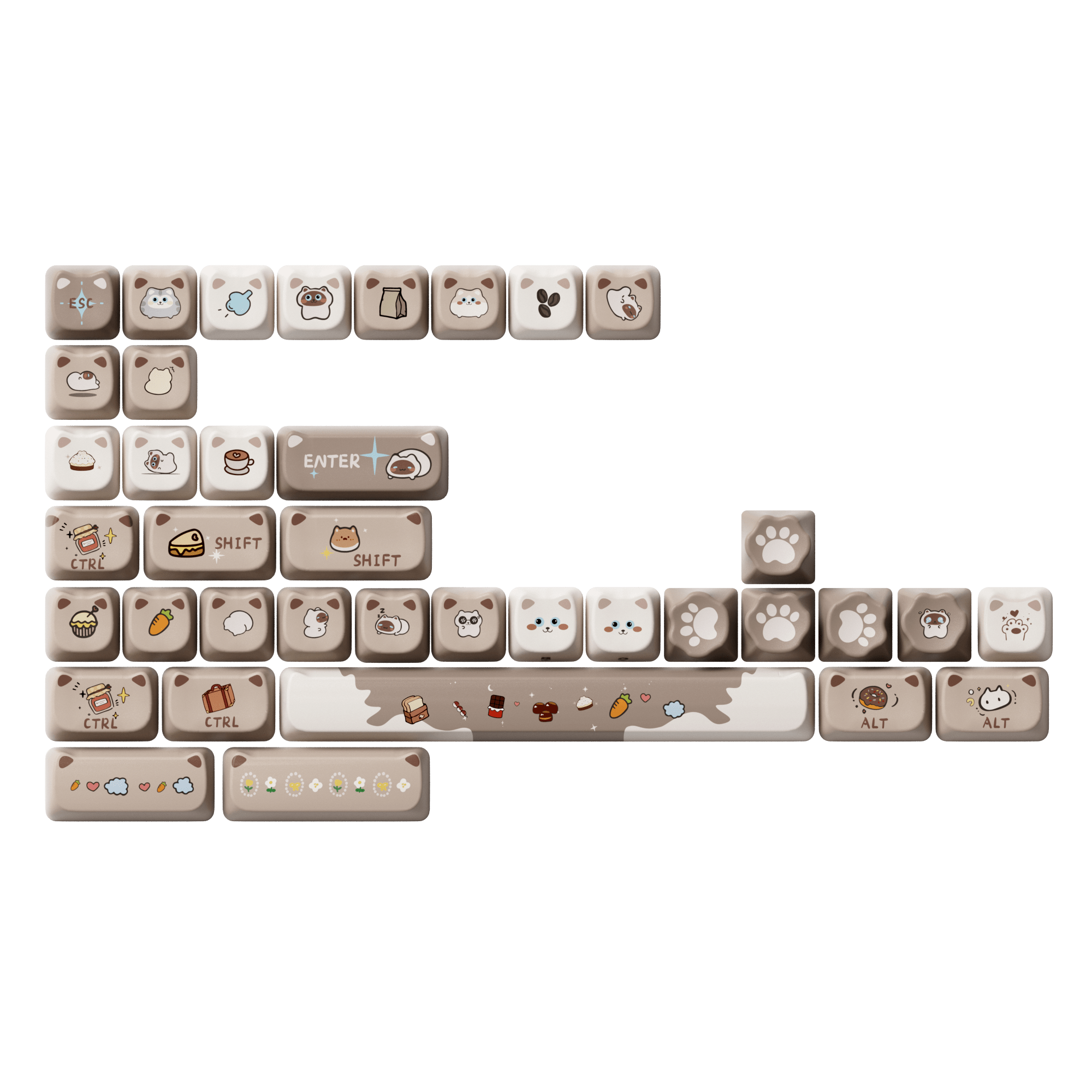 Akko Siamese Cat Keycap Set (142-key)