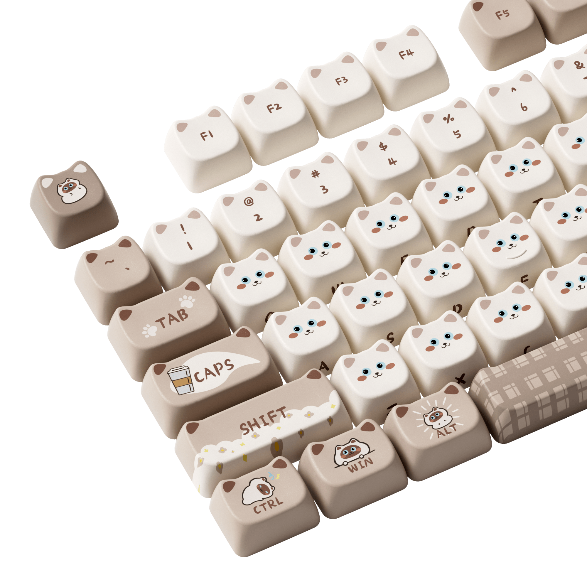 Akko Siamese Cat Keycap Set (142-key)