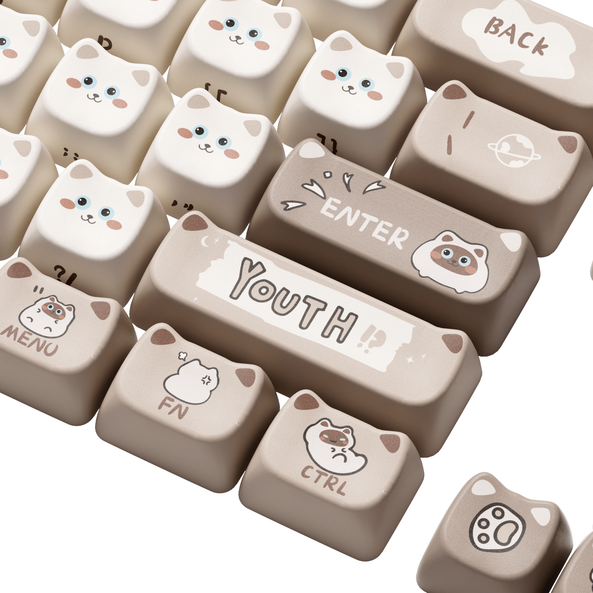 Akko Siamese Cat Keycap Set (142-key)