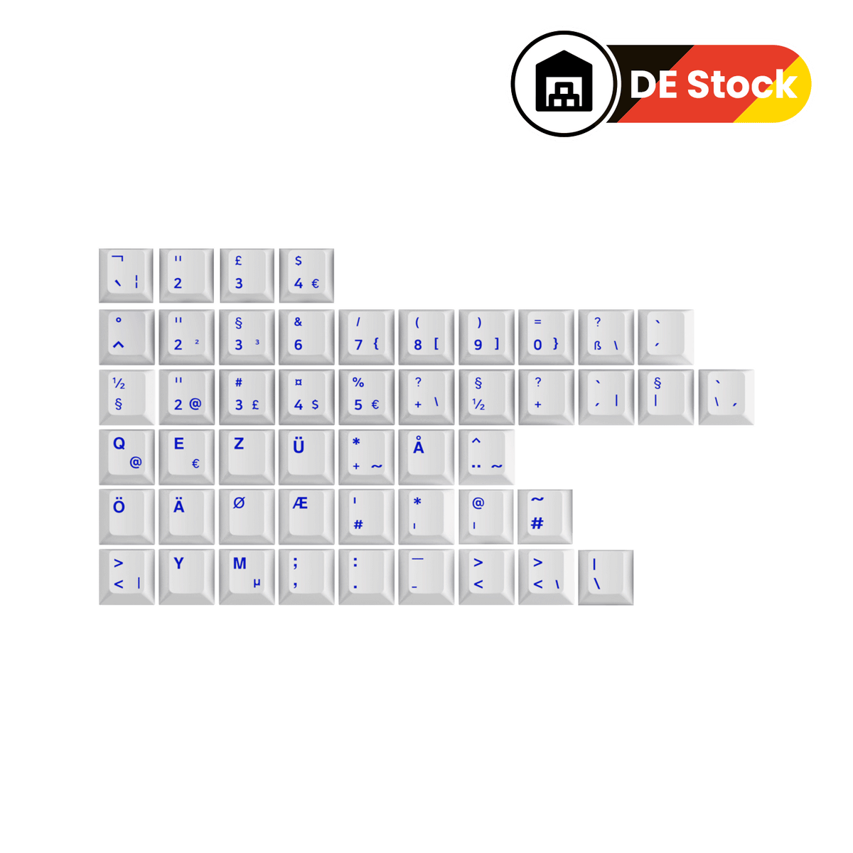 Akko Blue on White ISO Spare Keycap(49-key)