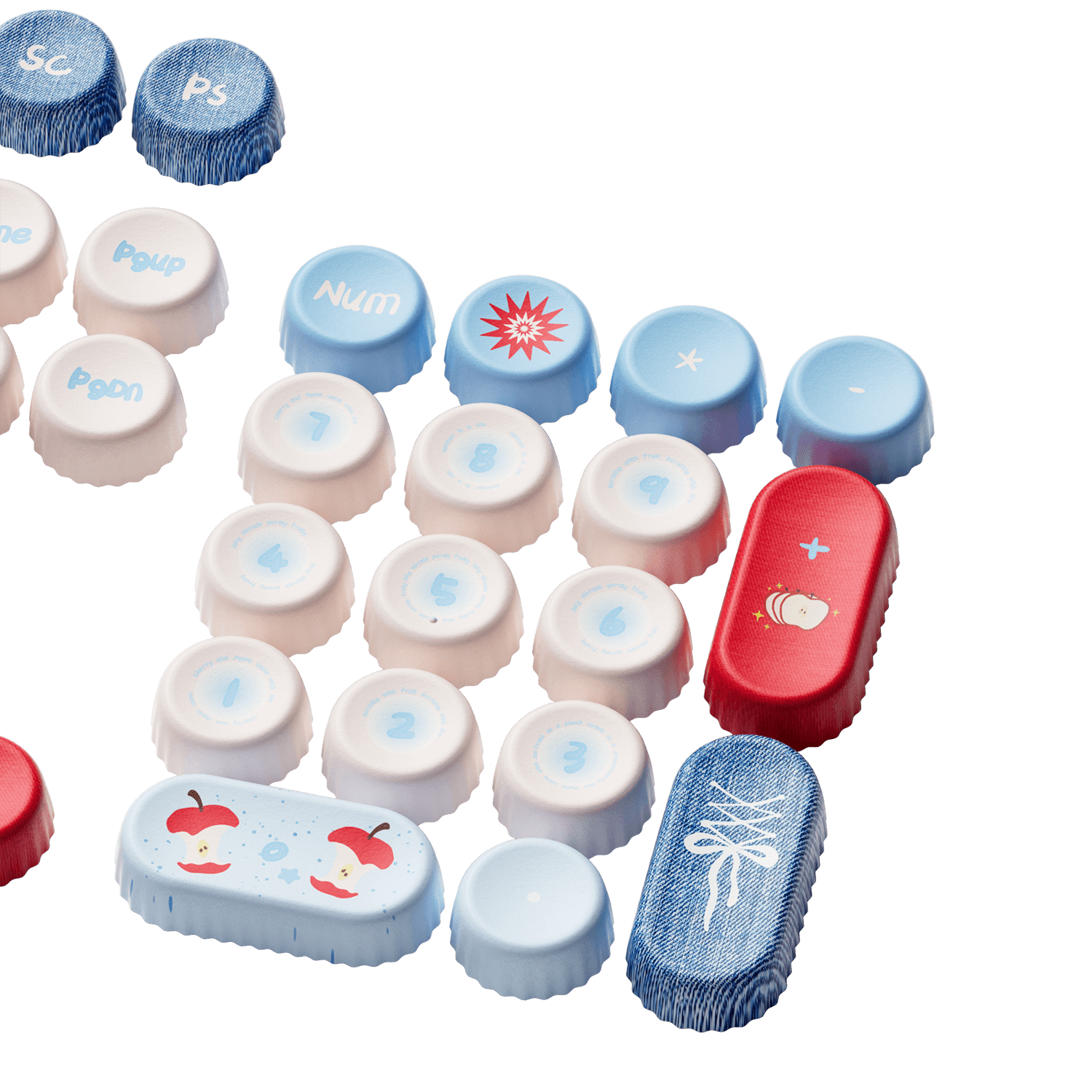 Akko Apple Wave BottleCap Keycaps Set (131-key)