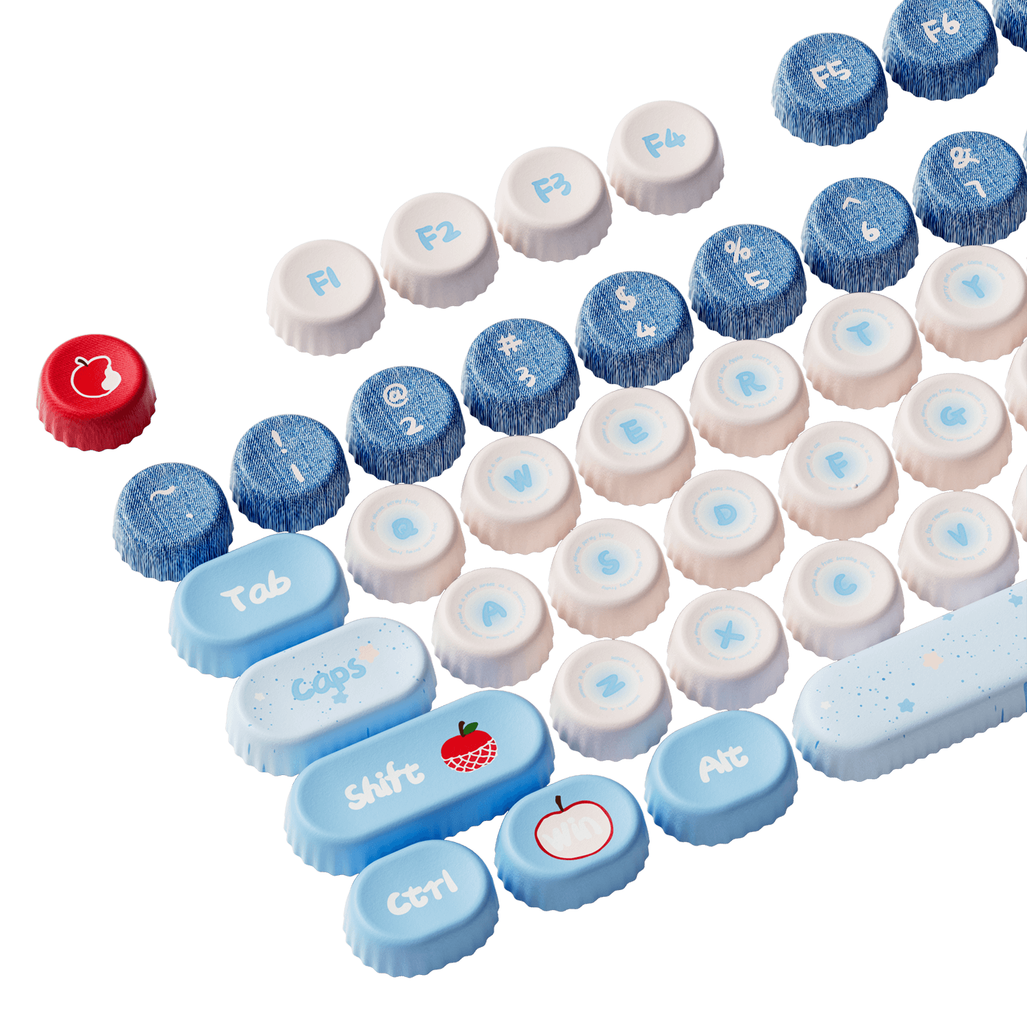 Akko Apple Wave BottleCap Keycaps Set (131-key)