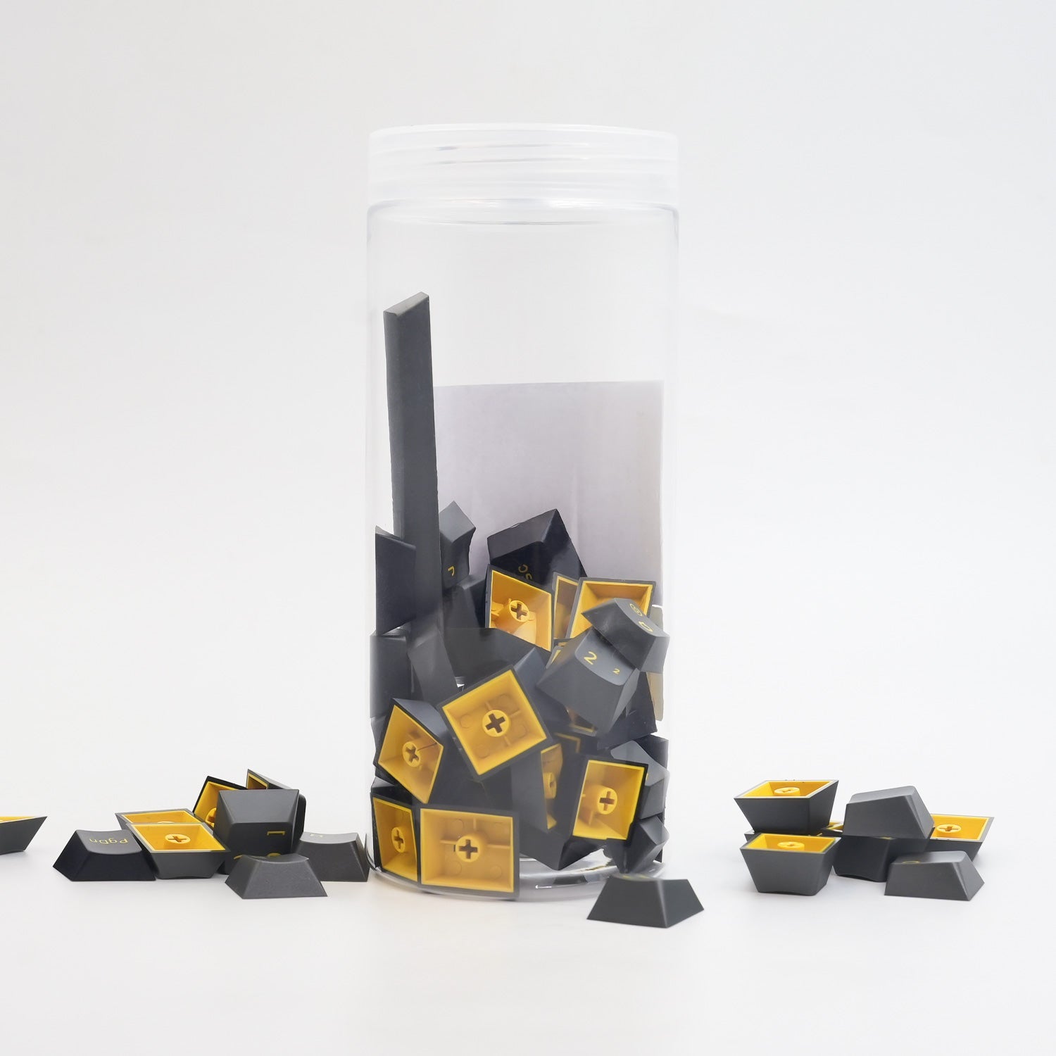 Black & Gold ISO DE Keycap Set (69-key) in the Jar Details
