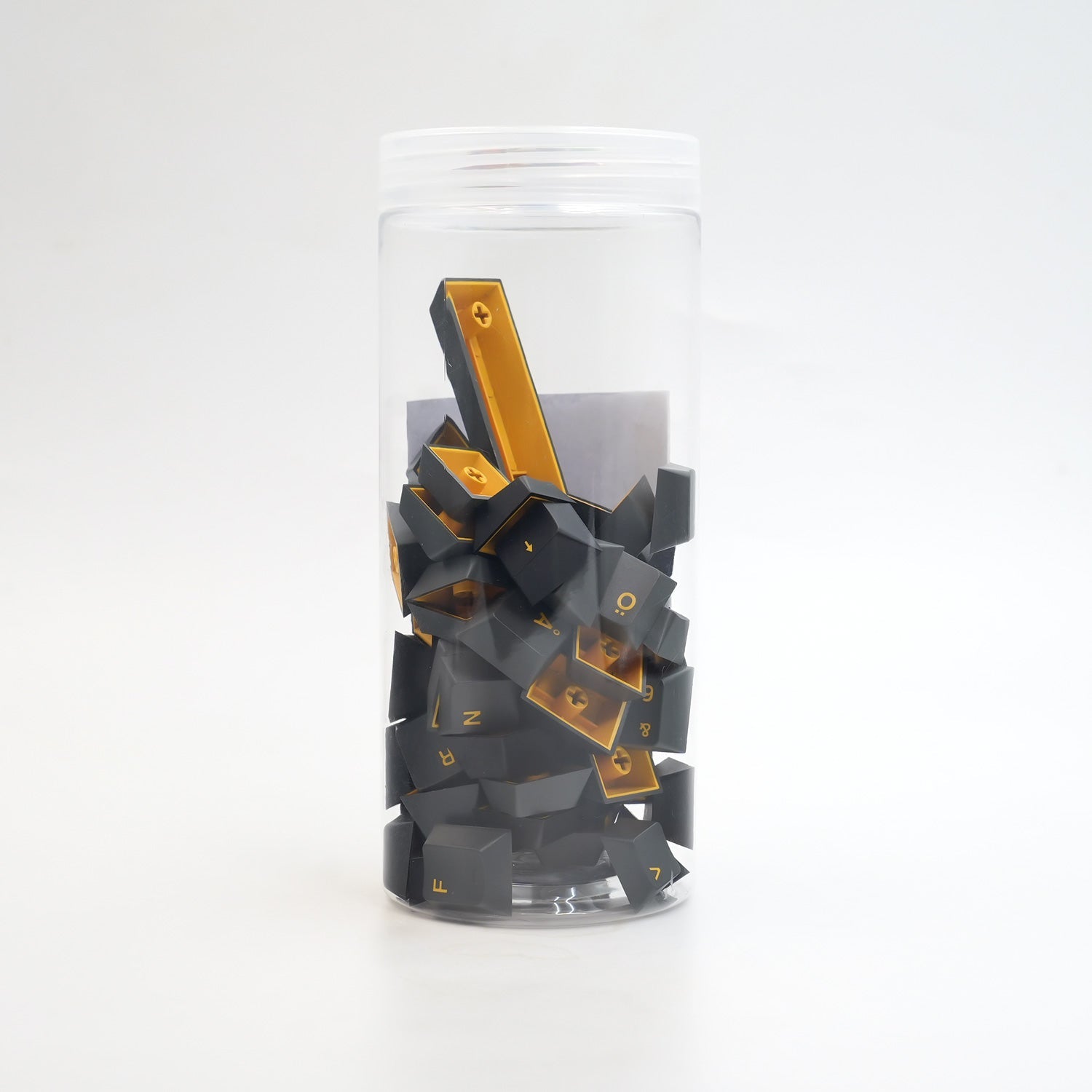 Black & Gold ISO Nordic Keycap Set (76-key) in the Jar