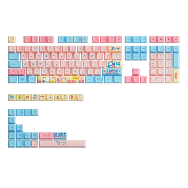 Akko Doraemon Macaron Keycap Set(136-key)
