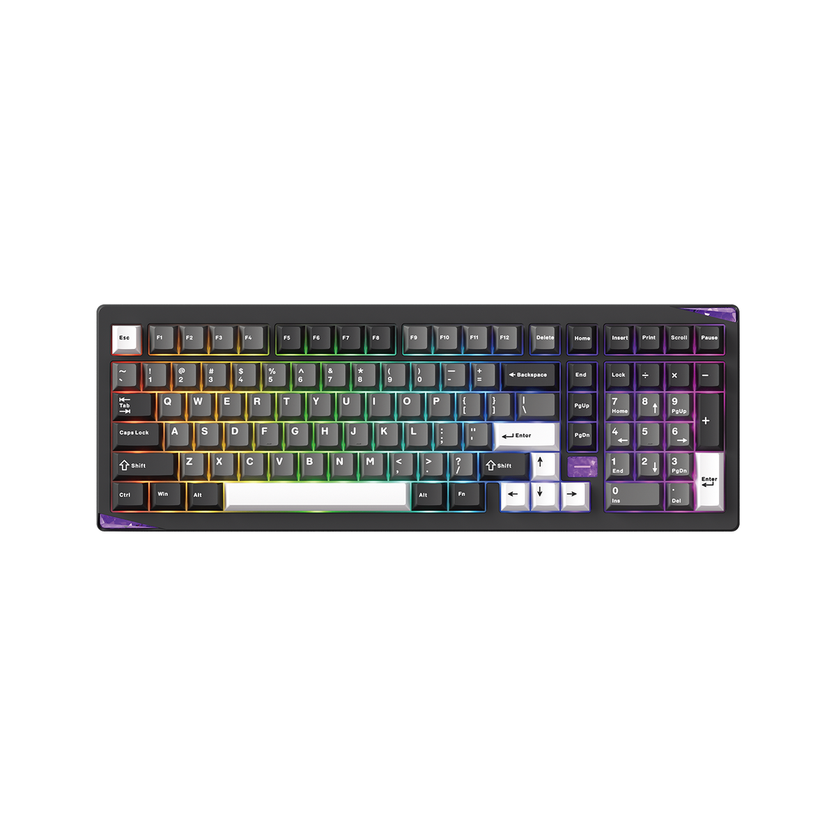 Akko Gem 02 VIA Custom Mechanical Keyboard Black Silver