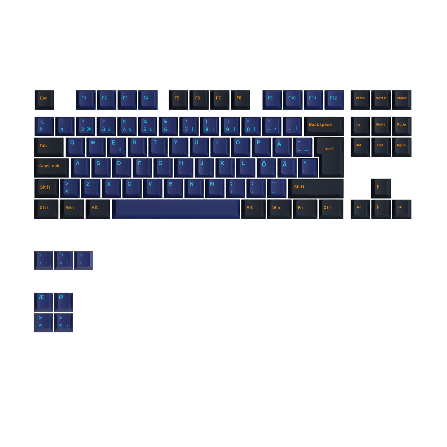 Akko Horizon ISO Nordic Keycap Set (95-key)