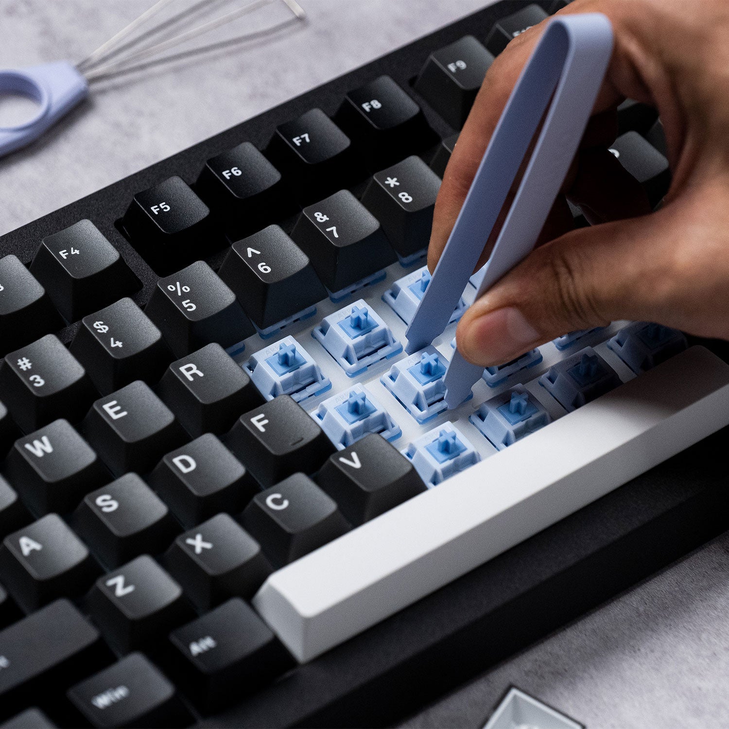 MonsGeek M1 V5- Black on White- Black & Silver