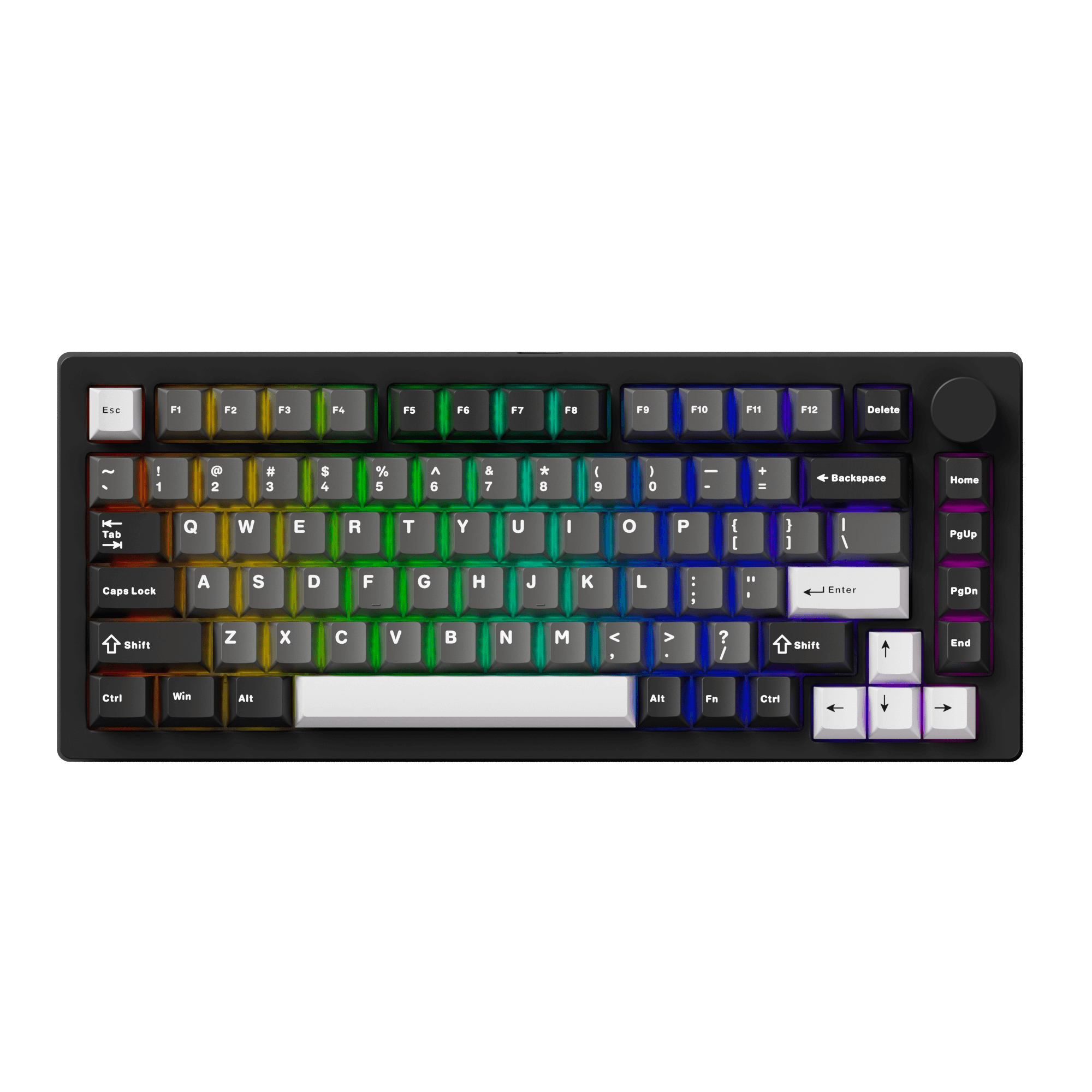 MonsGeek M1 V5- Black on White- Black & Silver